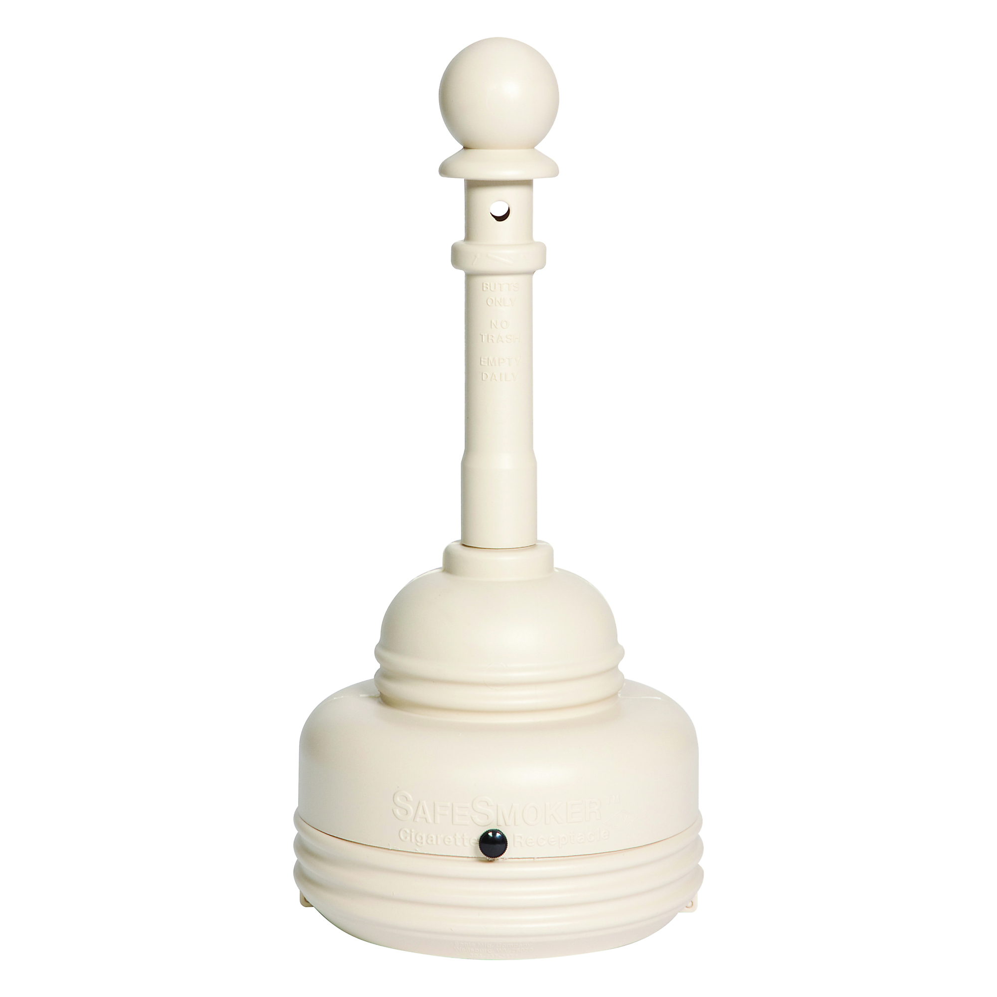 Eagle SafeSmoker Outdoor Ashtray — 5 Quart, HDPE, Beige, Model# 1206BEIGE