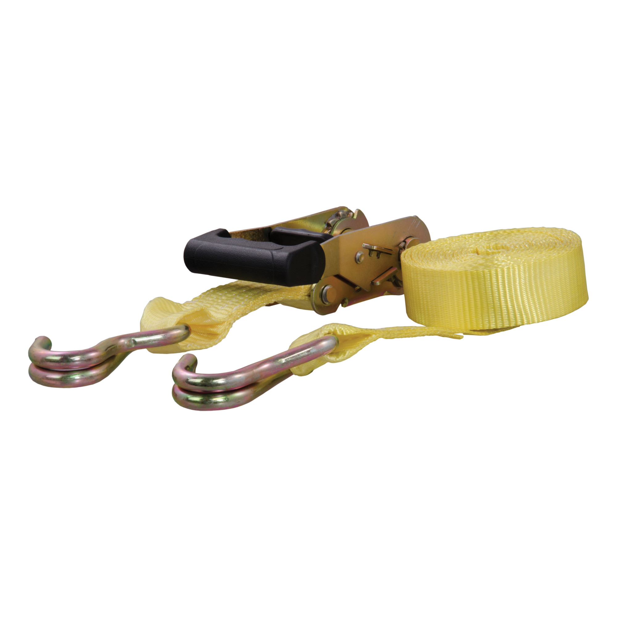 Curt Manufacturing Nylon Ratchet Strap — 1 1/2in. x 14ft., Yellow, 5,000 Lbs. Break Strength, Model# 83036