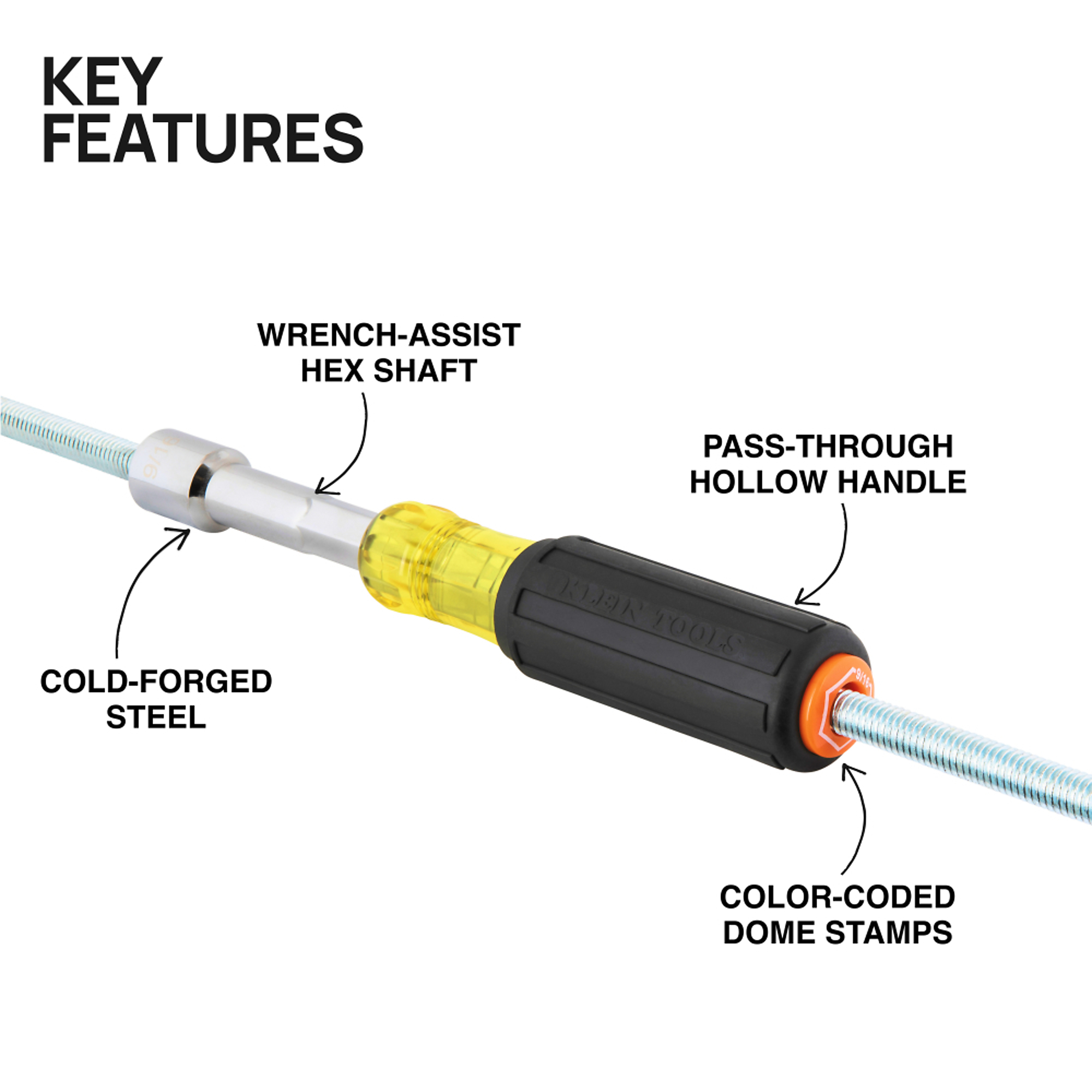 Color-Coded Hollow-Shaft Heavy-Duty Nut Driver Set, Model# 65456