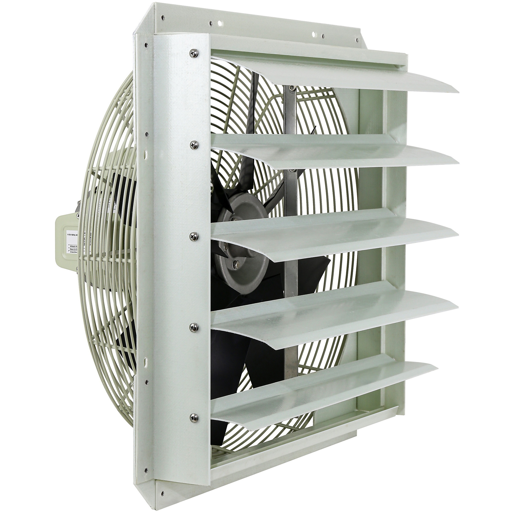 Dr. Infrared Heater iLiving Shutter Exhaust Fan — 20in., Corrosion-Resistant, Galvanized Steel Frame, Single Speed, Model# ILG8SF20S-CR