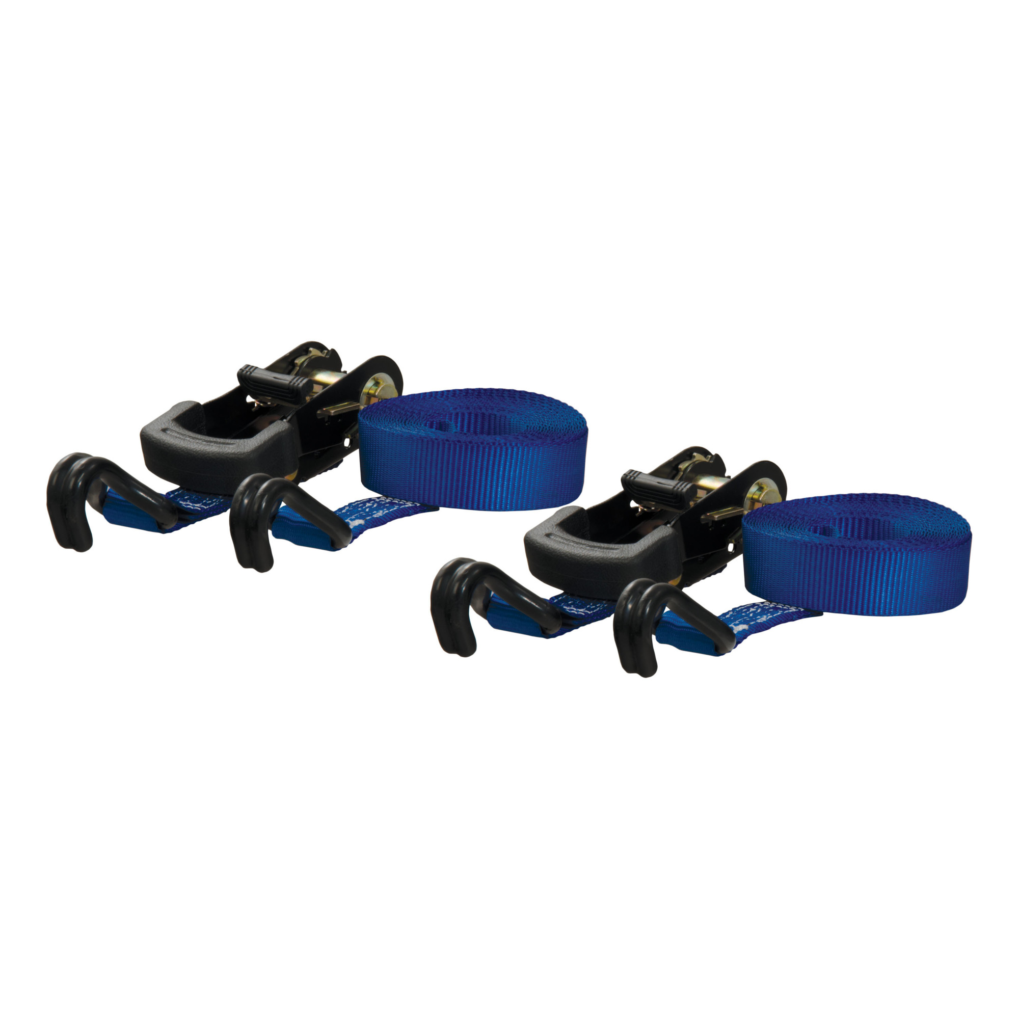 Curt Manufacturing Nylon Ratchet Straps — 1in. x 16ft., 2,200 Lbs. Break Strength, Blue, 2-Pack, Model# 83020