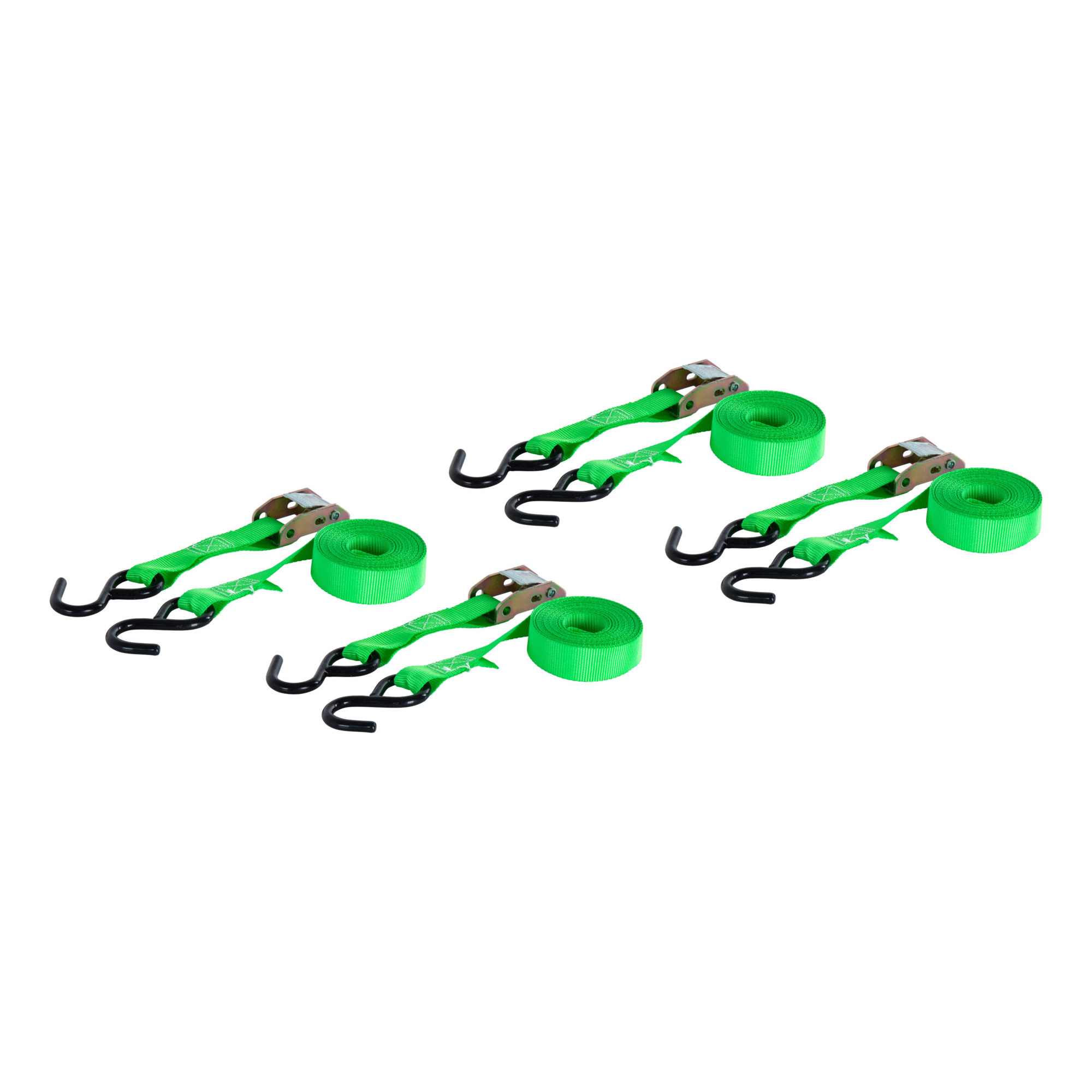 Curt Manufacturing Nylon Cargo Straps — 1in. x 16ft., 900-Lb. Break Strength, Dark Green, 4-Pack, Model# 83016
