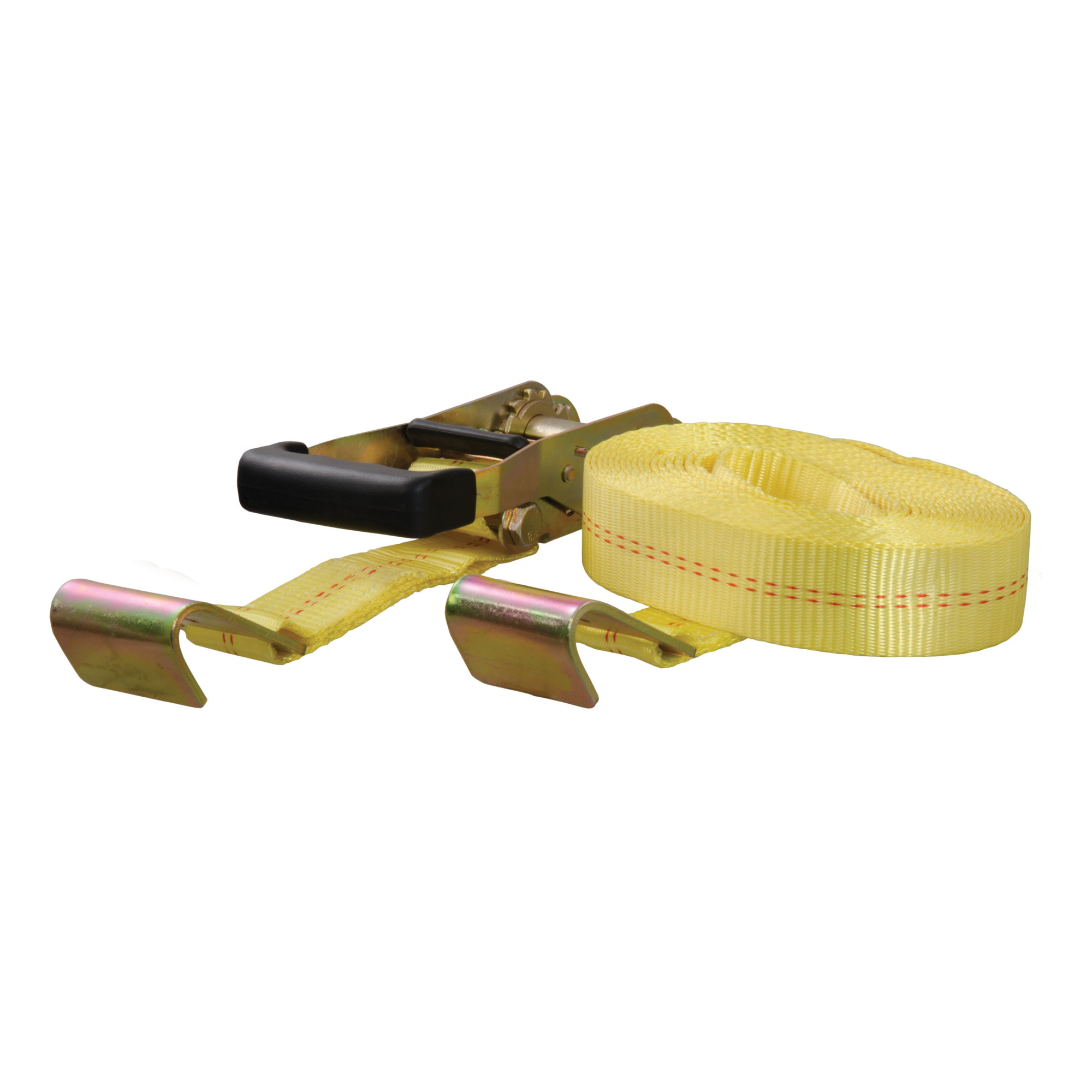 Curt Manufacturing Nylon Ratchet Strap — 2in. x 27ft., 10,000-Lb. Break Strength, Yellow, Model# 83048