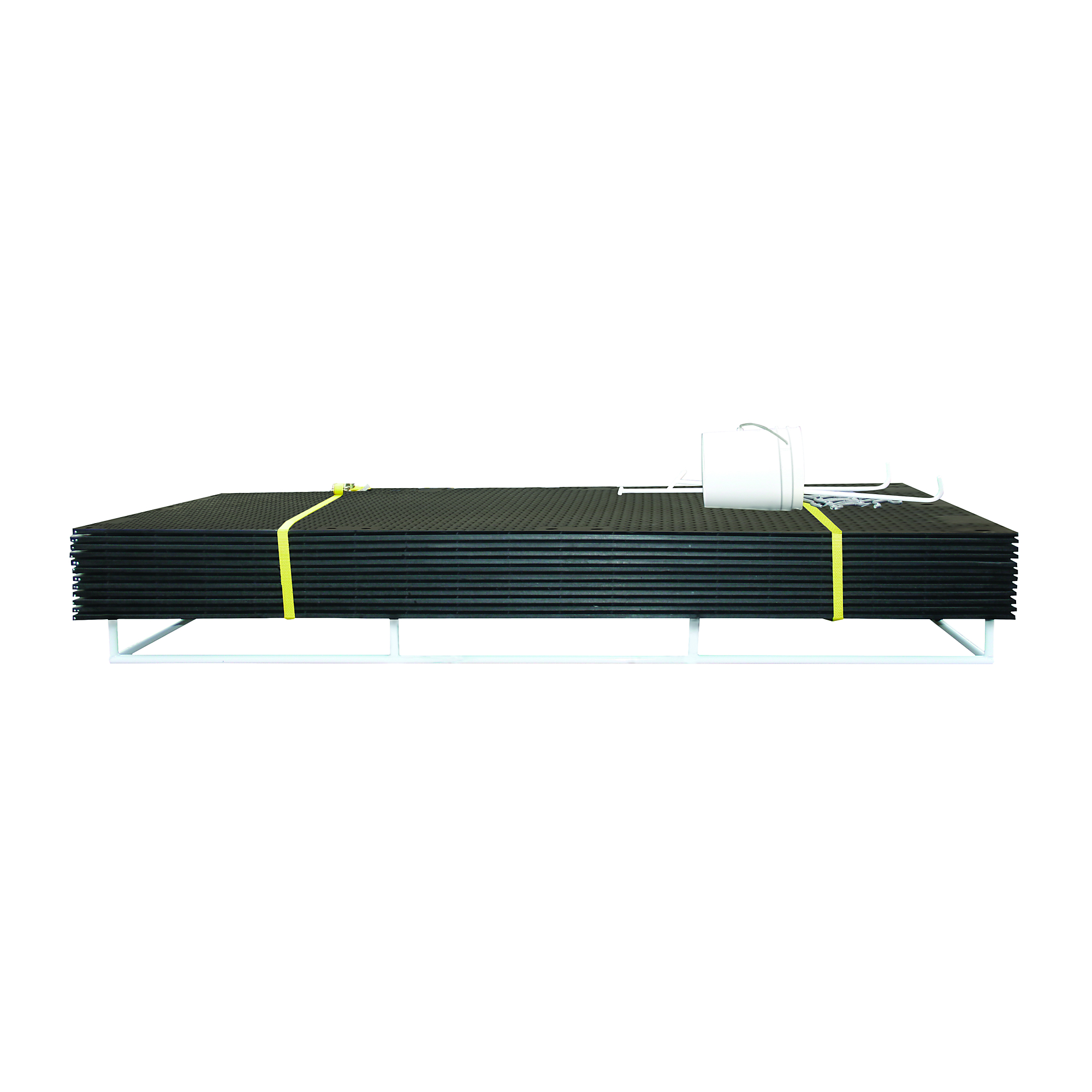Checkers VersaMat Ground Protection MatPak — 4ft. x 8ft., Smooth Side, 120 Ton Capacity, Black, 12 Pack, Model# VMCP4S1