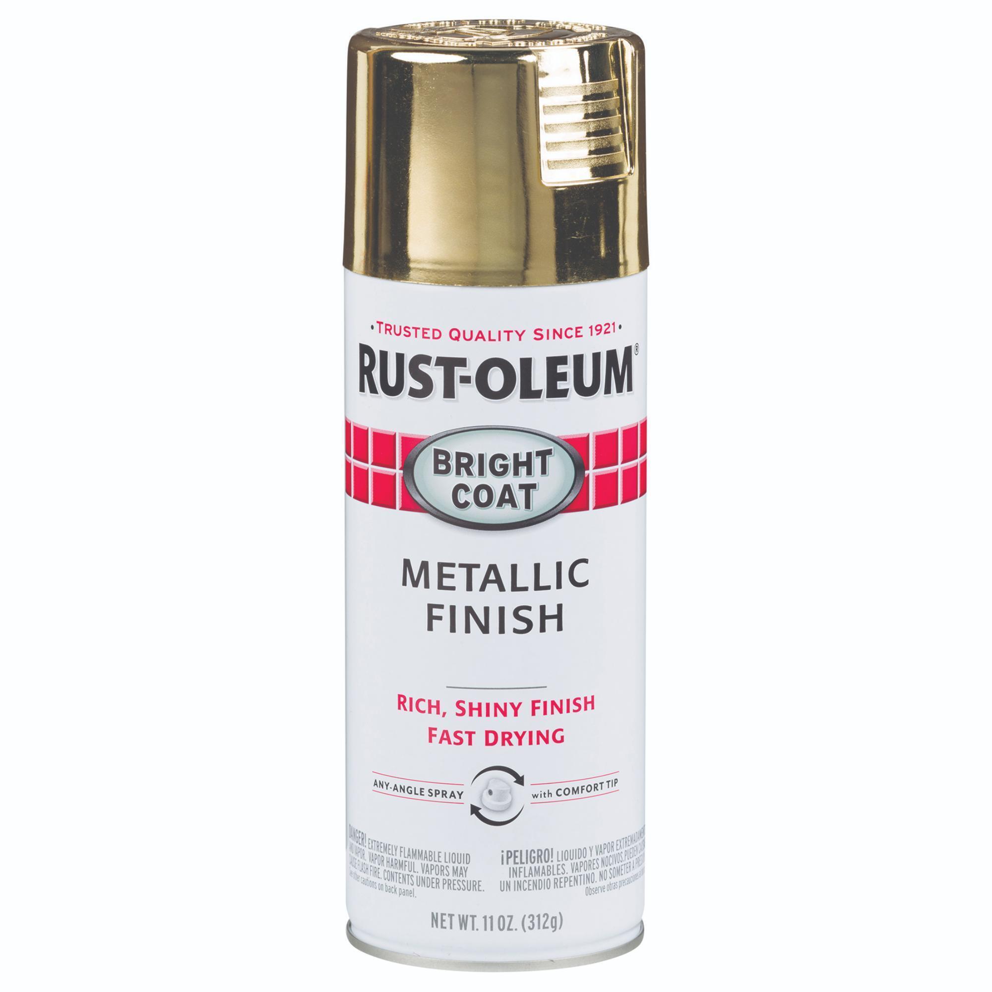 Rust-Oleum Stops Rust Bright Coat Metallic Spray Paint, Gold, 11 Oz. Cans, 6PK, Model# 7710830DS