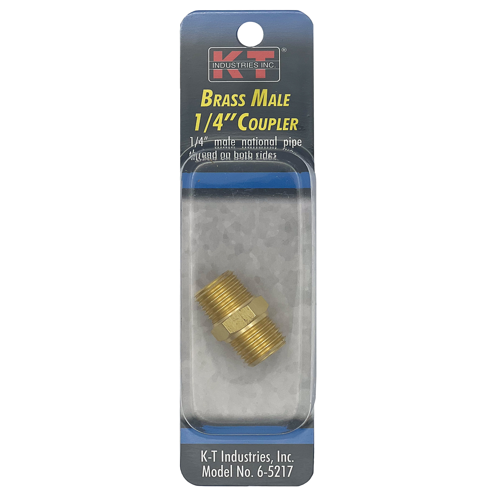 K-T Industries Male Coupler — 1/4in. NPT, Model# 6-5217