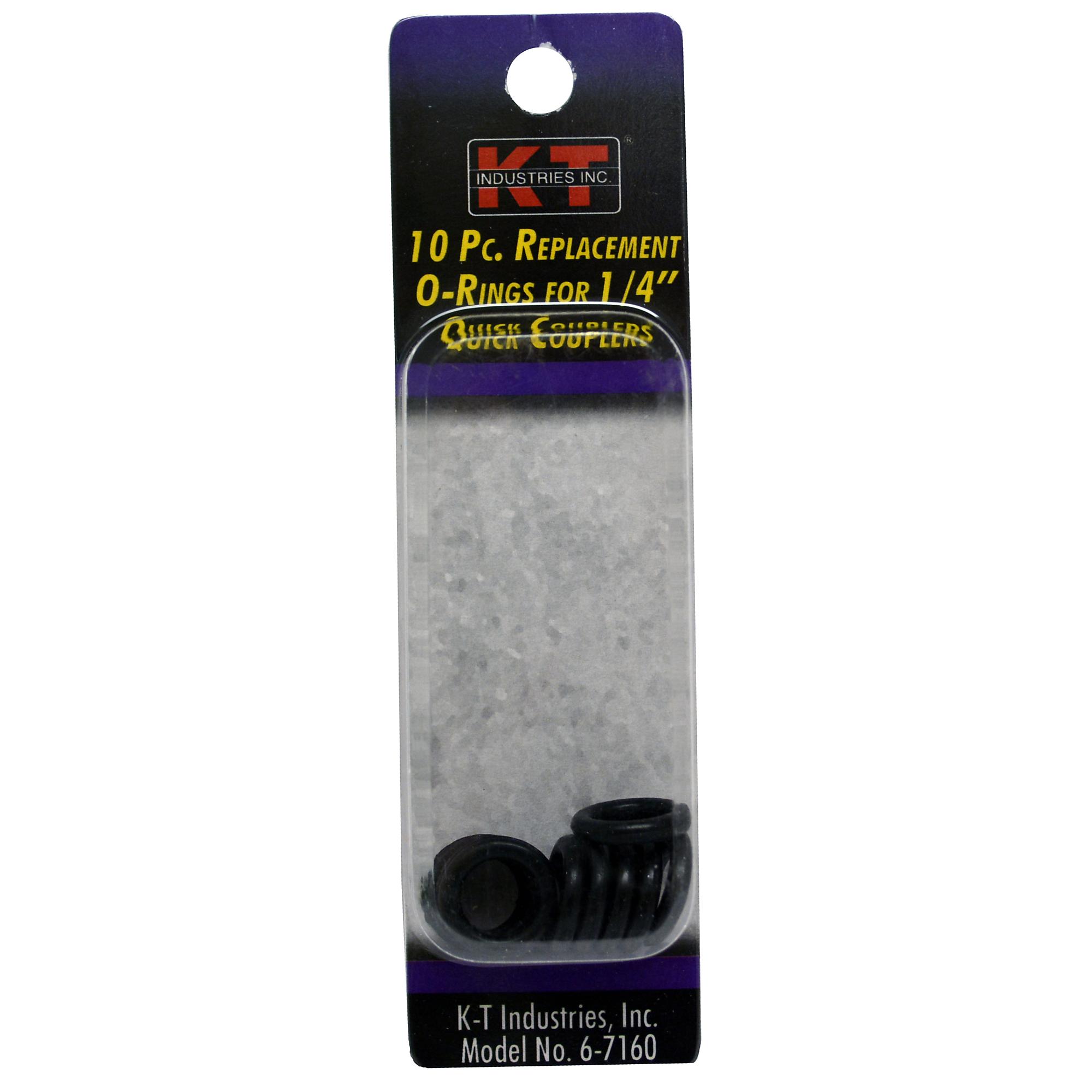 K-T Industries Replacement O-Rings — 1/4in. Quick Couplers, Buna, 10 Pcs, Model# 6-7160
