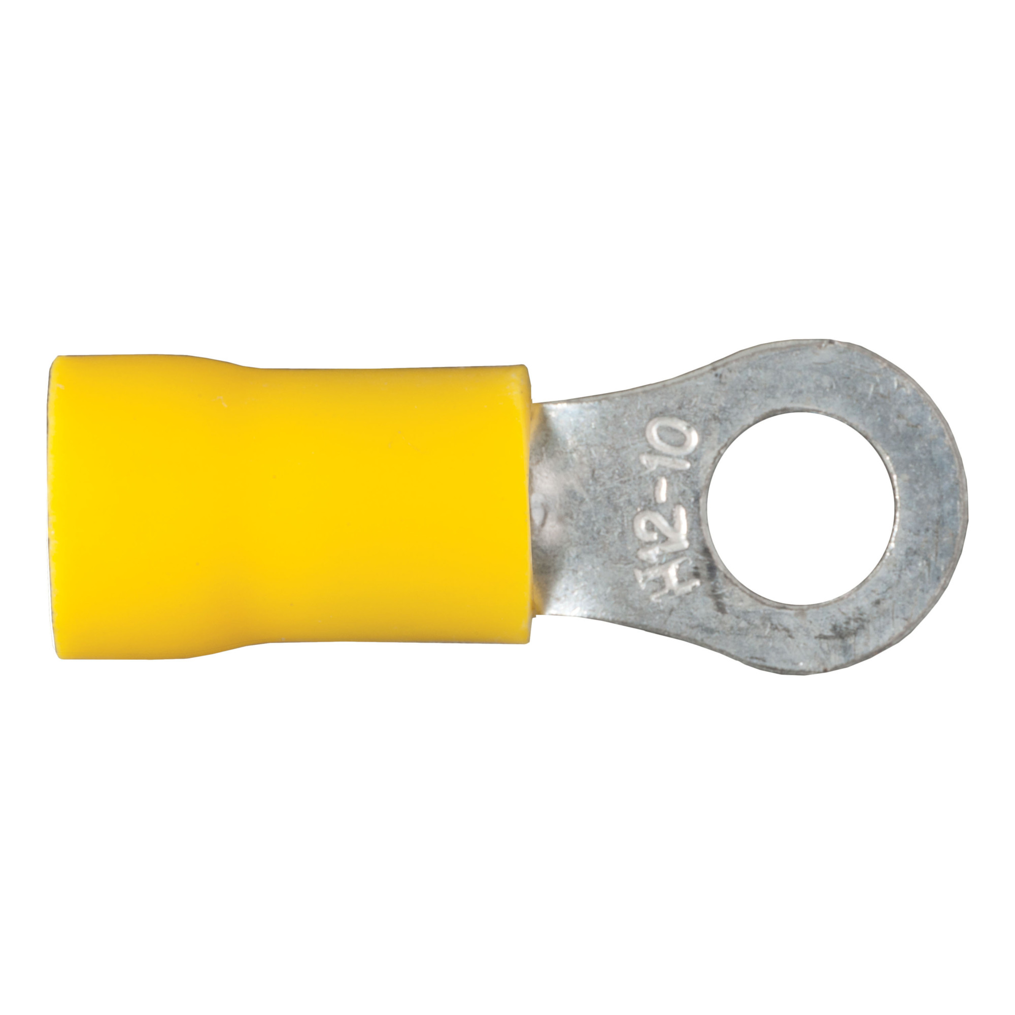 Curt Manufacturing Vinyl-Insulated Ring Terminal Wire Connectors — 12-10 Gauge, #10 Stud, Yellow, 100-Pack, Model# 59531