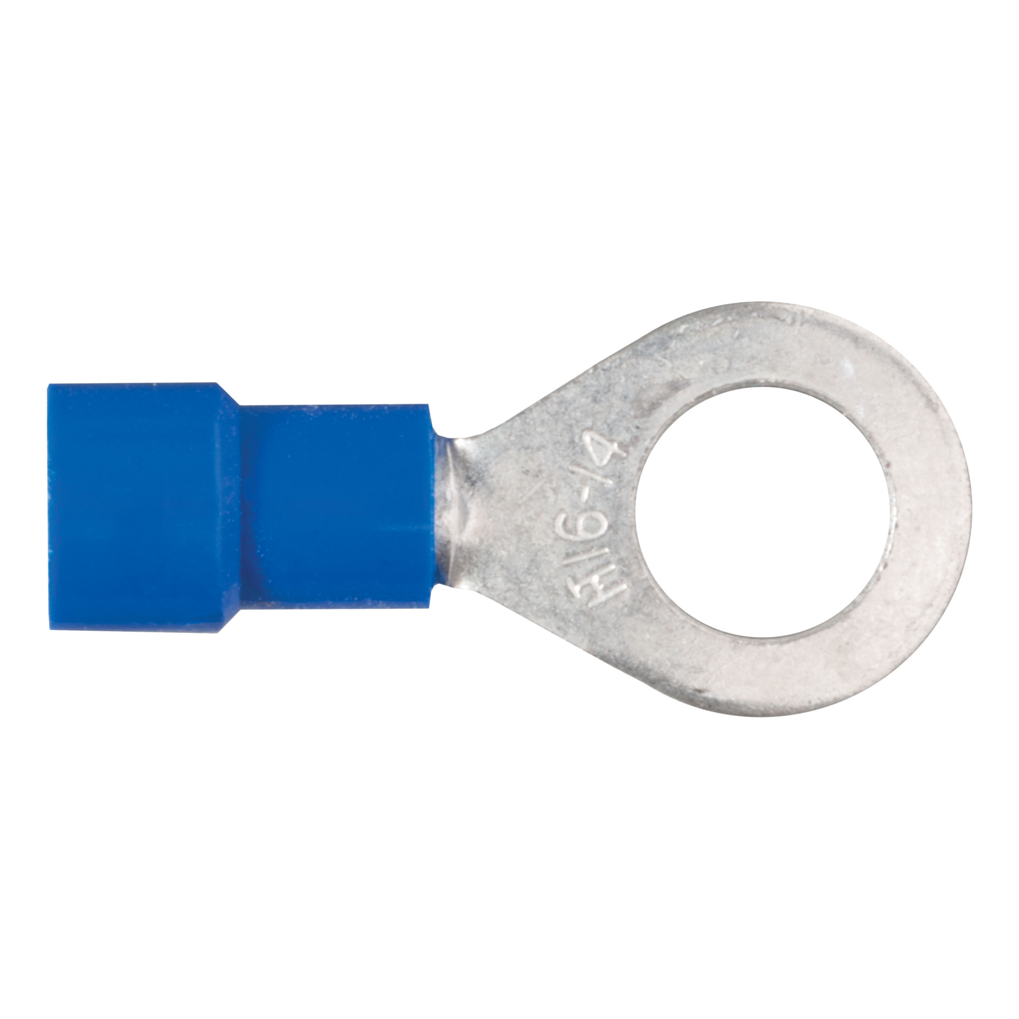 Curt Manufacturing Vinyl-Insulated Ring Terminal Wire Connectors — 16-14 Gauge, 1/4in. Stud, Blue, 100-Pack, Model# 59522