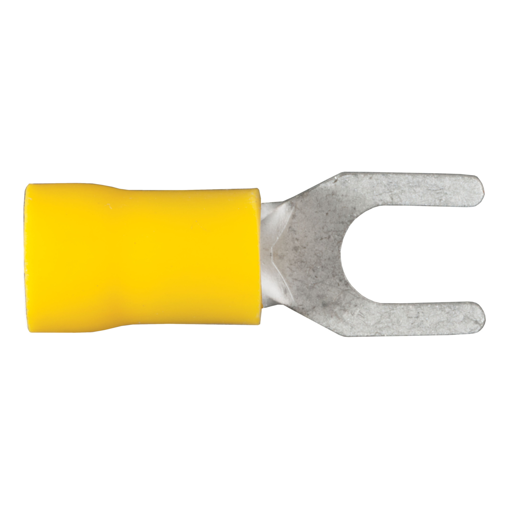 Curt Manufacturing 12-10 Gauge Vinyl-Insulated Spade Terminal Connectors — Yellow, #10 Stud, 100-Pack, Model# 59631