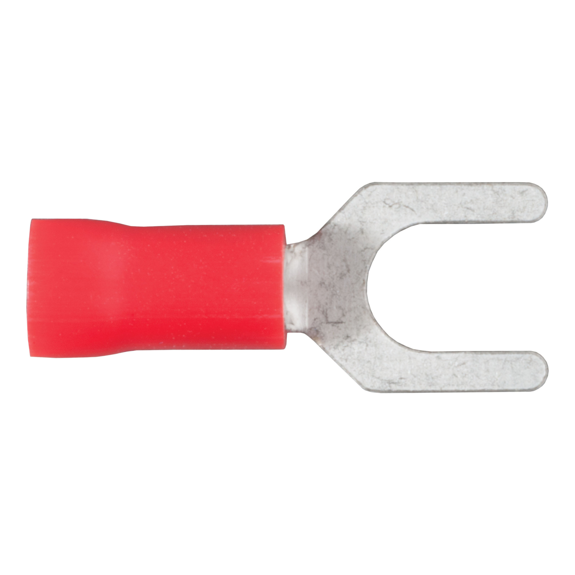 Curt Manufacturing Red Vinyl-Insulated Spade Terminal Connectors — 22-18 Gauge, #10 Stud, 100-Pack, Model# 59611