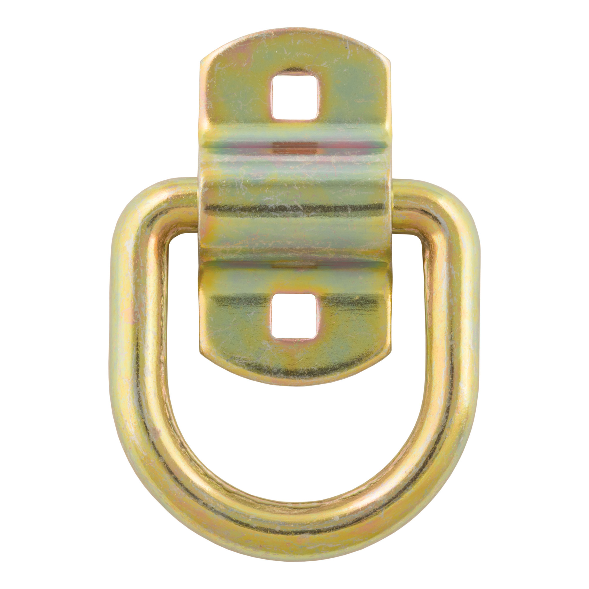 Curt Manufacturing Surface-Mounted Trailer D-Ring Tie Down Anchor — 3in. x 3in., 11,000 Lb. Break Strength, Yellow Zinc Plated, Model# 83740
