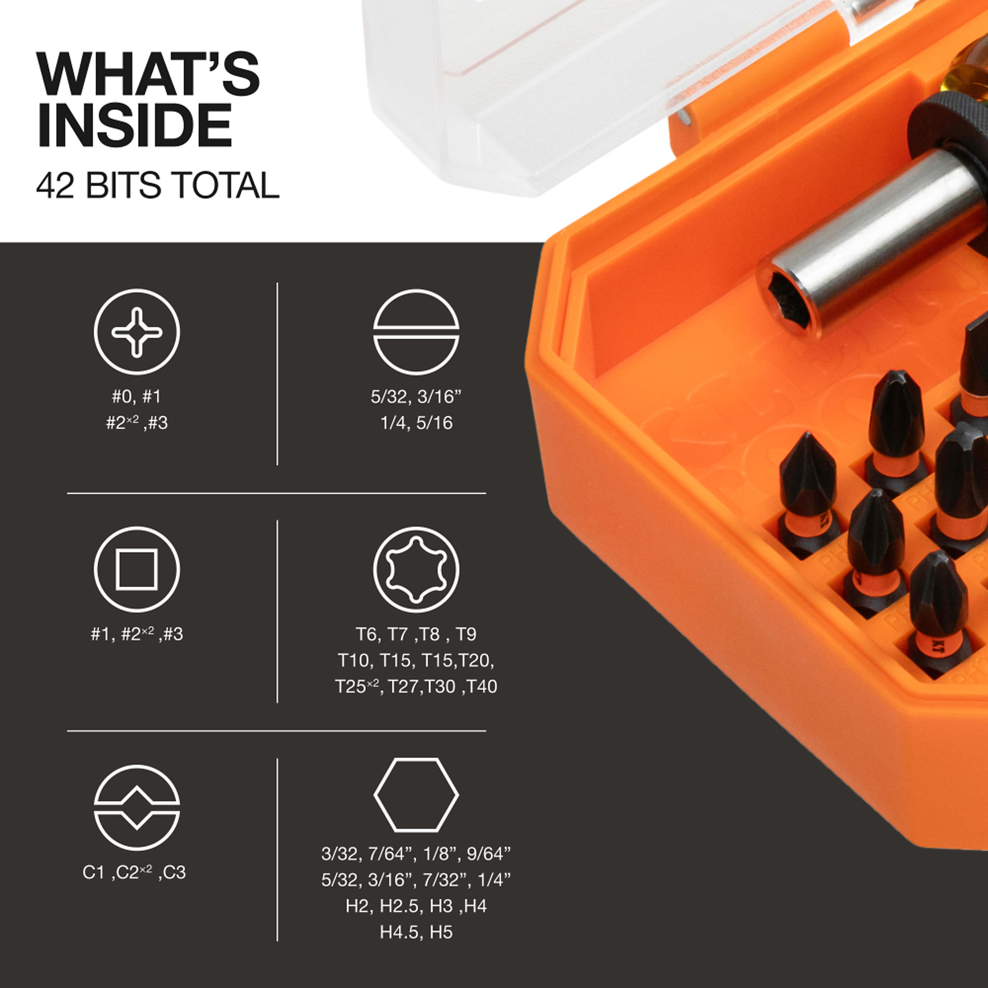 ProFlex Impact Screwdriver Bit Set, 44-Piece | Northern Tool