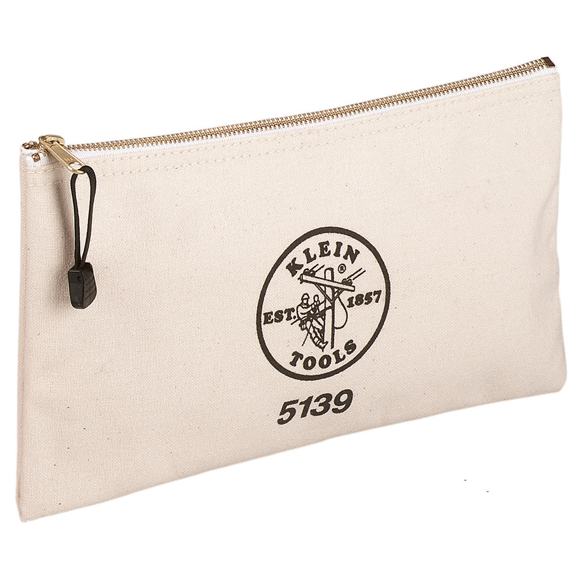 Zipper Bag, Canvas Tool Pouch to 12.5 x 7 x 0.7 -I, Model# 5139