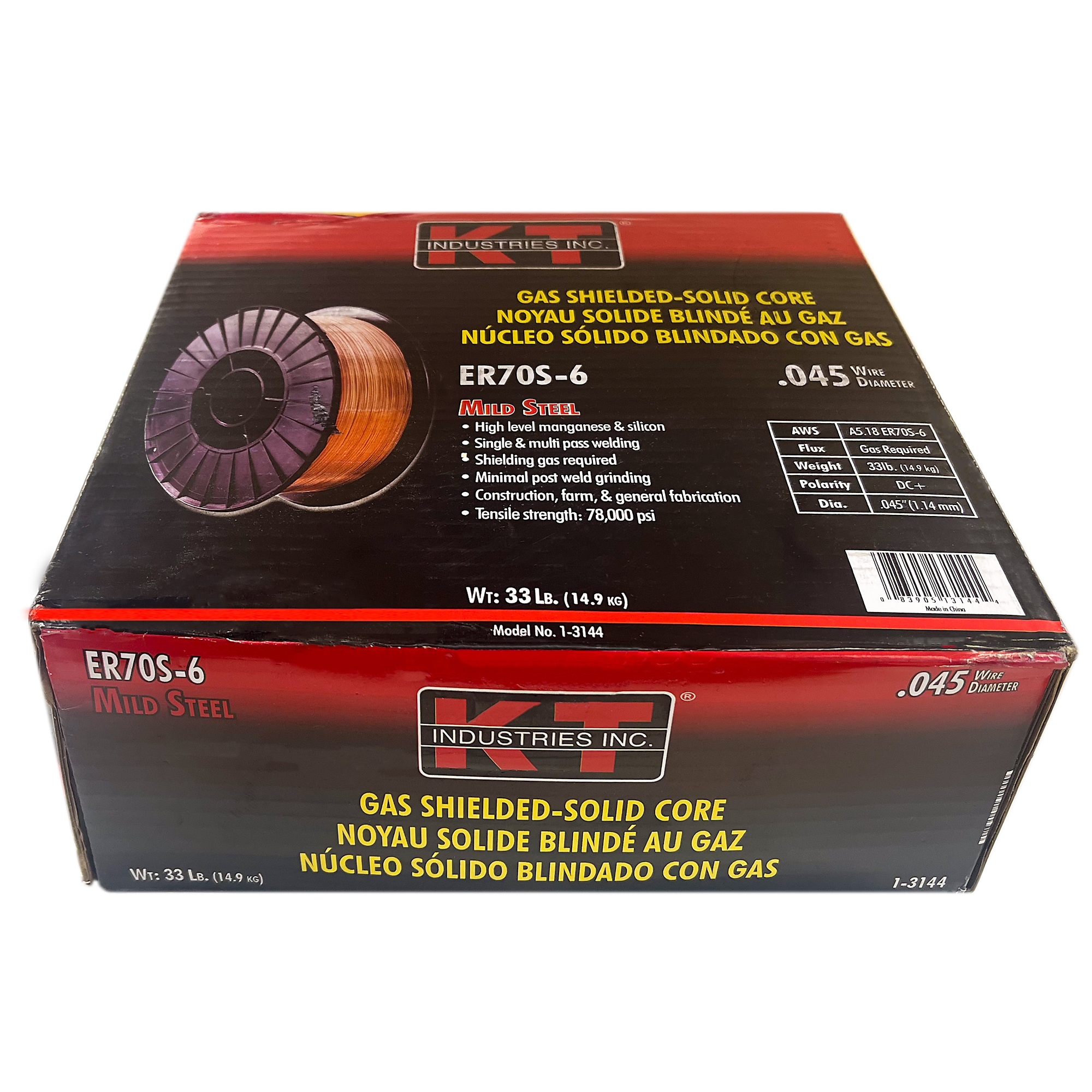 K-T Industries MIG Welding Wire — ER70S-6, 0.045in., 33 Lb. Spool, Model# 1-3144
