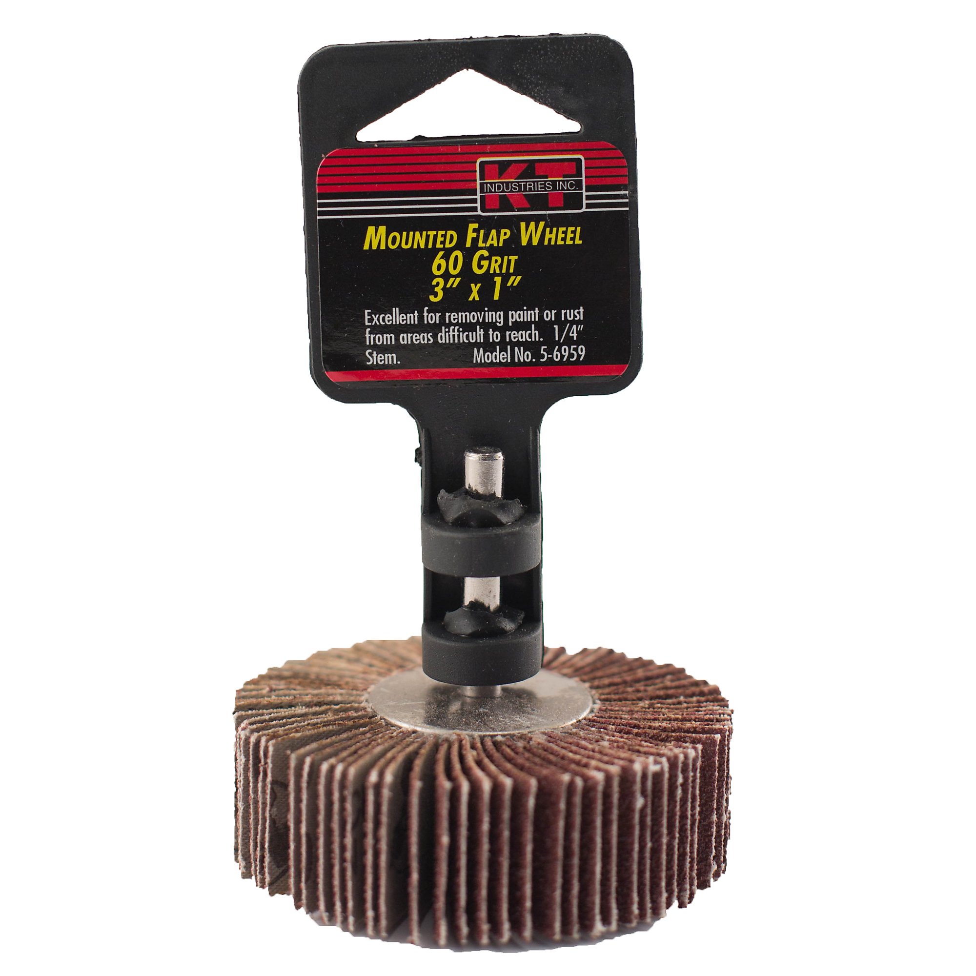 K-T Industries Flap Wheel — 3in. x 1in., 60 Grit, 23,000 RPM, Model# 5-6959