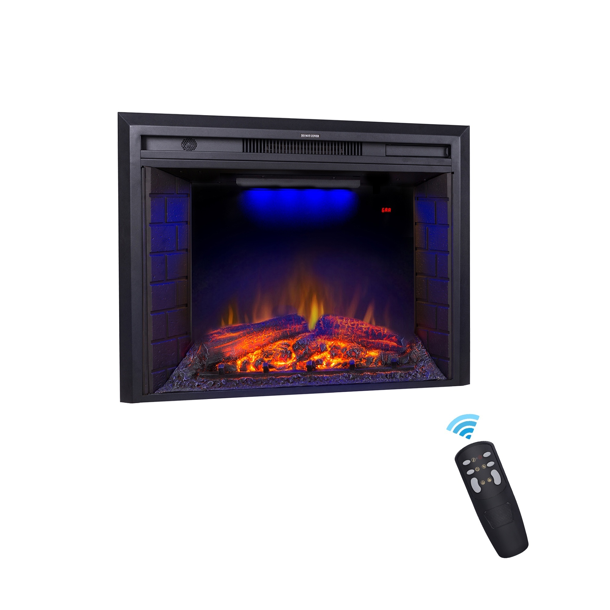 EdenDirect Wall-Mount Electric Fireplace — 26in. Width, LED Flames, Adjustable Brightness, Remote Control, Model# NTEEF23T