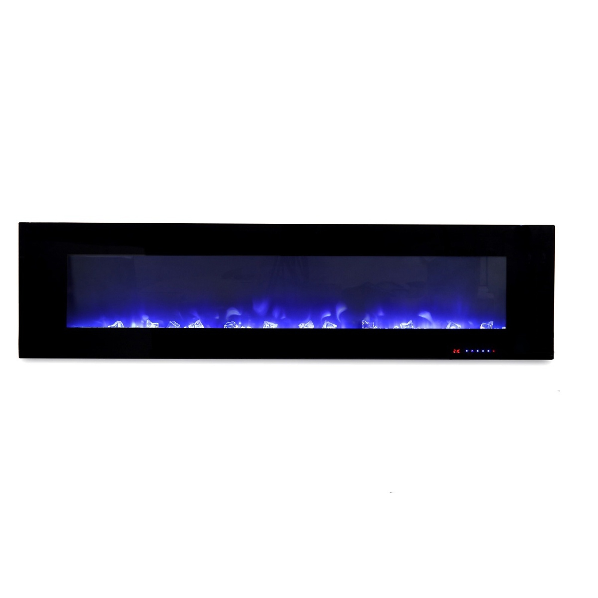 EdenDirect Wall-Mounted LED Electric Fireplace — 72in. Width, 1500W, 5000 BTU, Remote Control, Black, Model# NTEWM72