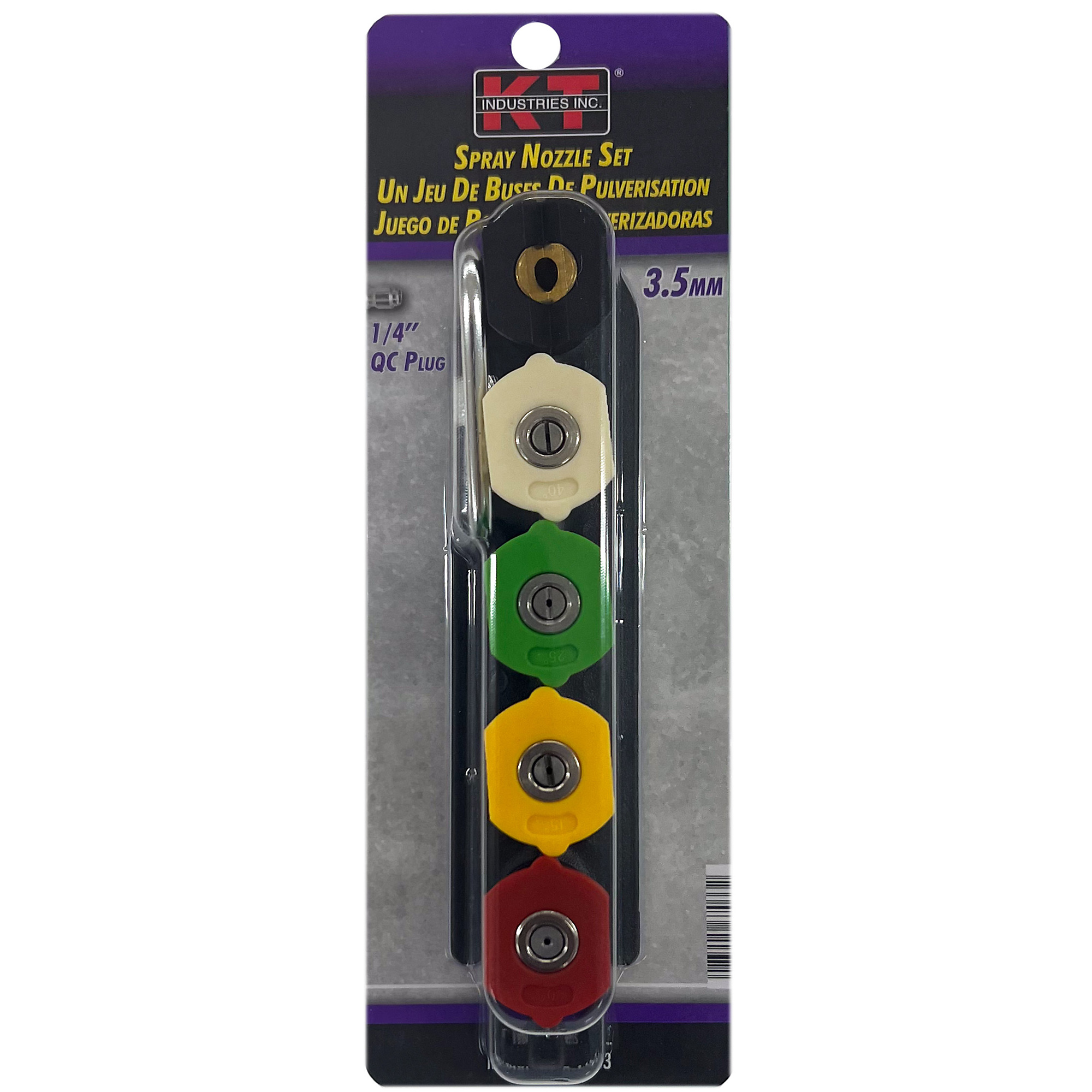 K-T Industries Spray Nozzle Holder — 5-Piece, 3.5mm, Quick Connect, Model# 6-7033