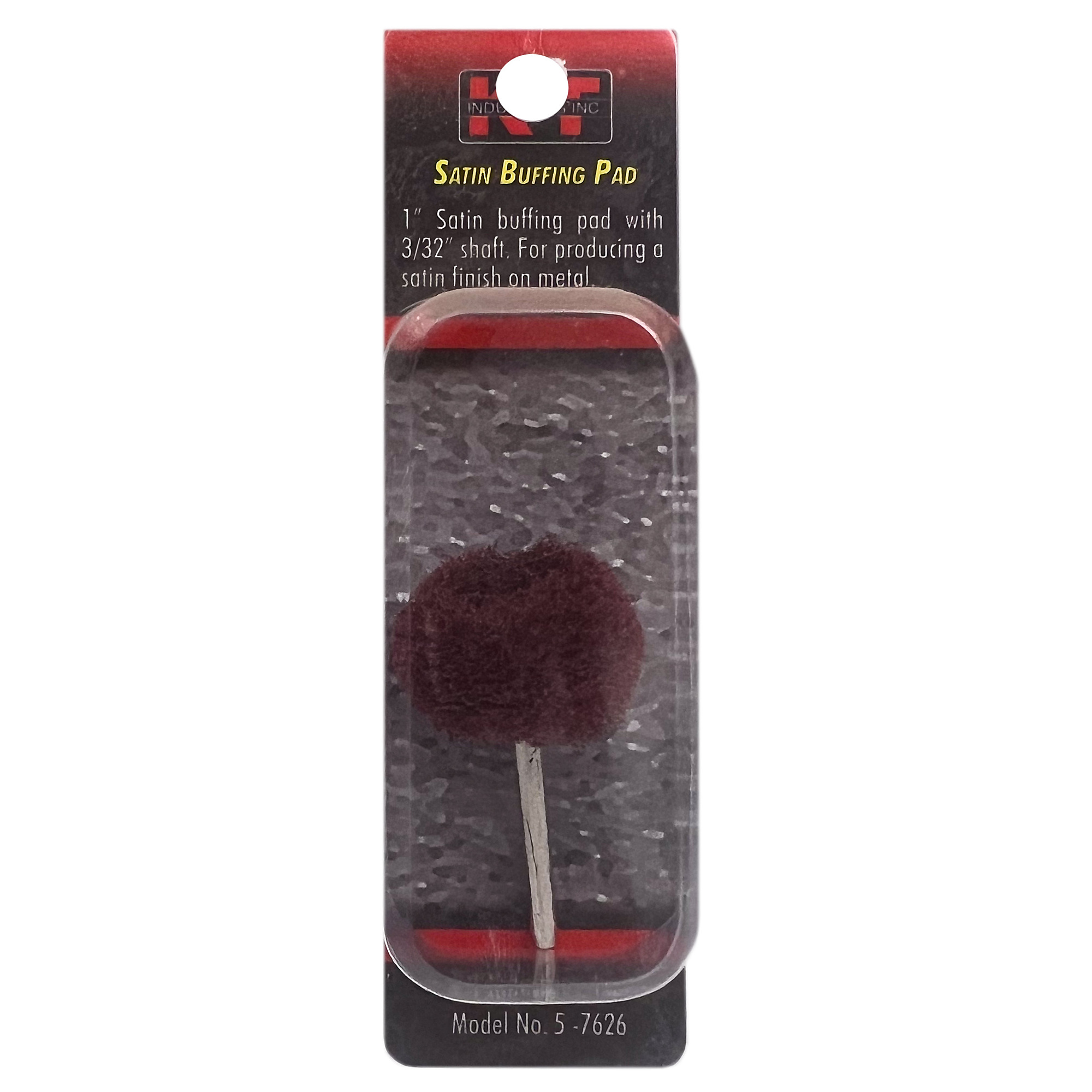 K-T Industries Satin Buffing Pad — 1in., 3/32in. Shaft, 30,000 RPM, Model# 5-7626