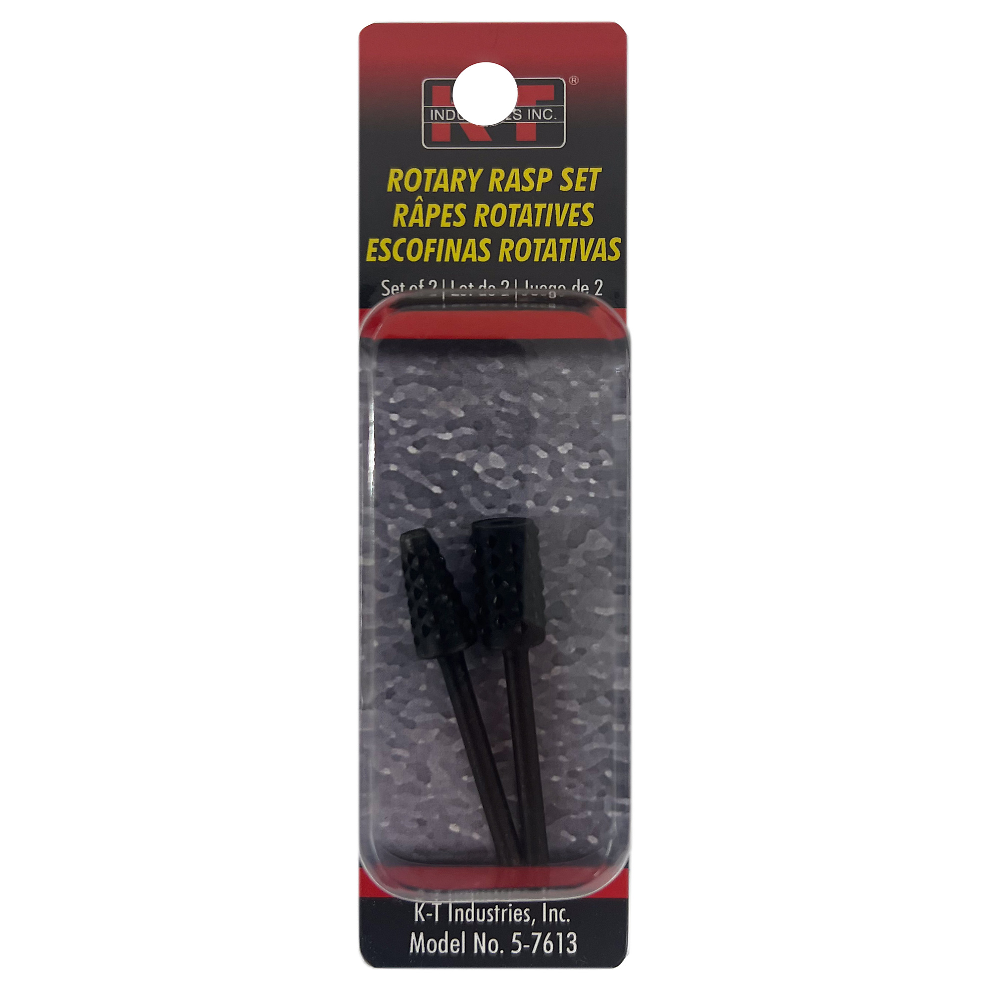 K-T Industries Rotary Rasp Set — 2-Piece, 1/8in. Shank, Model# 5-7613
