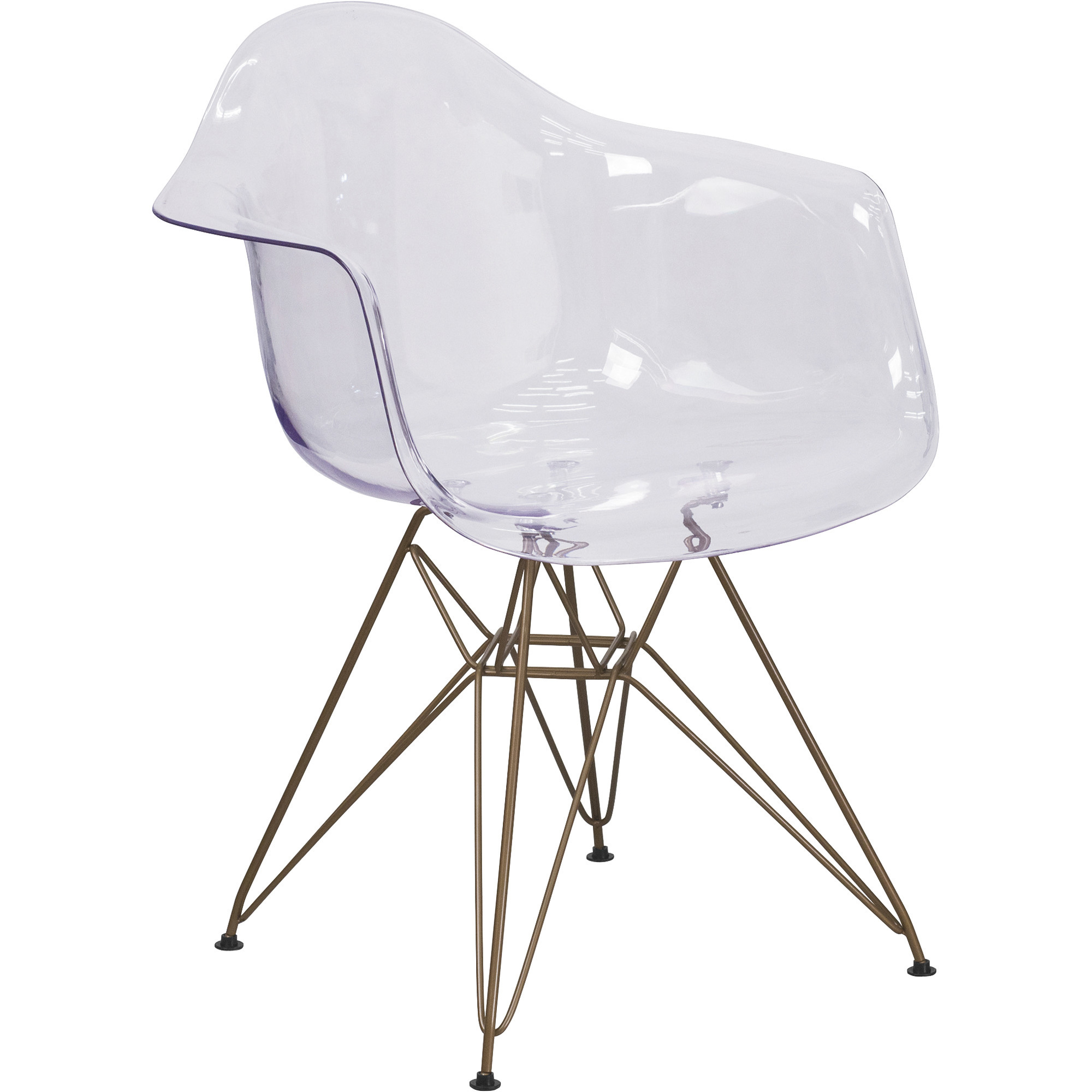 Flash furniture ghost side chair in transparent discount crystal