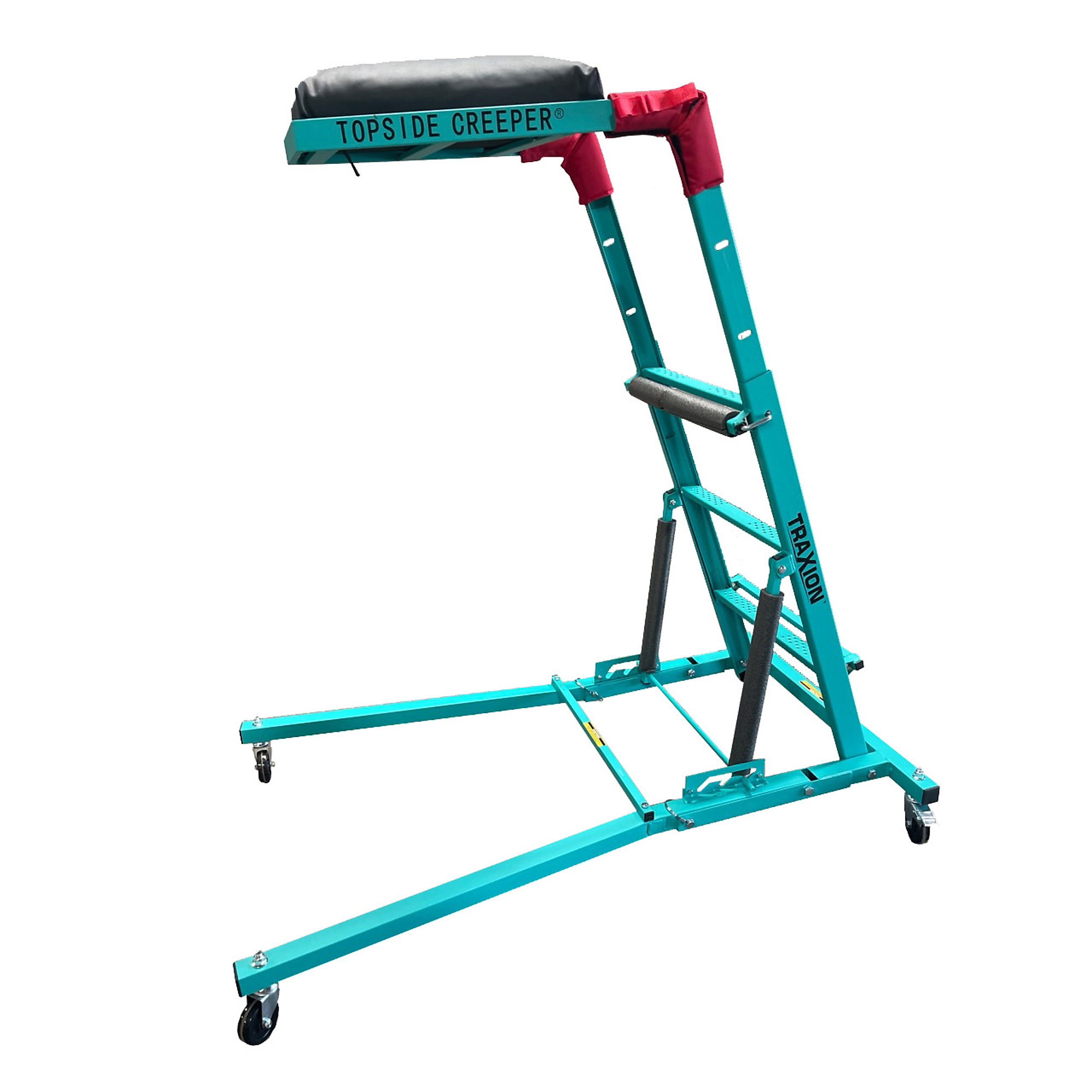 Traxion, Economy Topside Creeper - Aqua,Adjustable Creeper height to fit your desired placement for your vehicle, Padded deck allows for added comfort while working on your truck or car, Model# 3-109