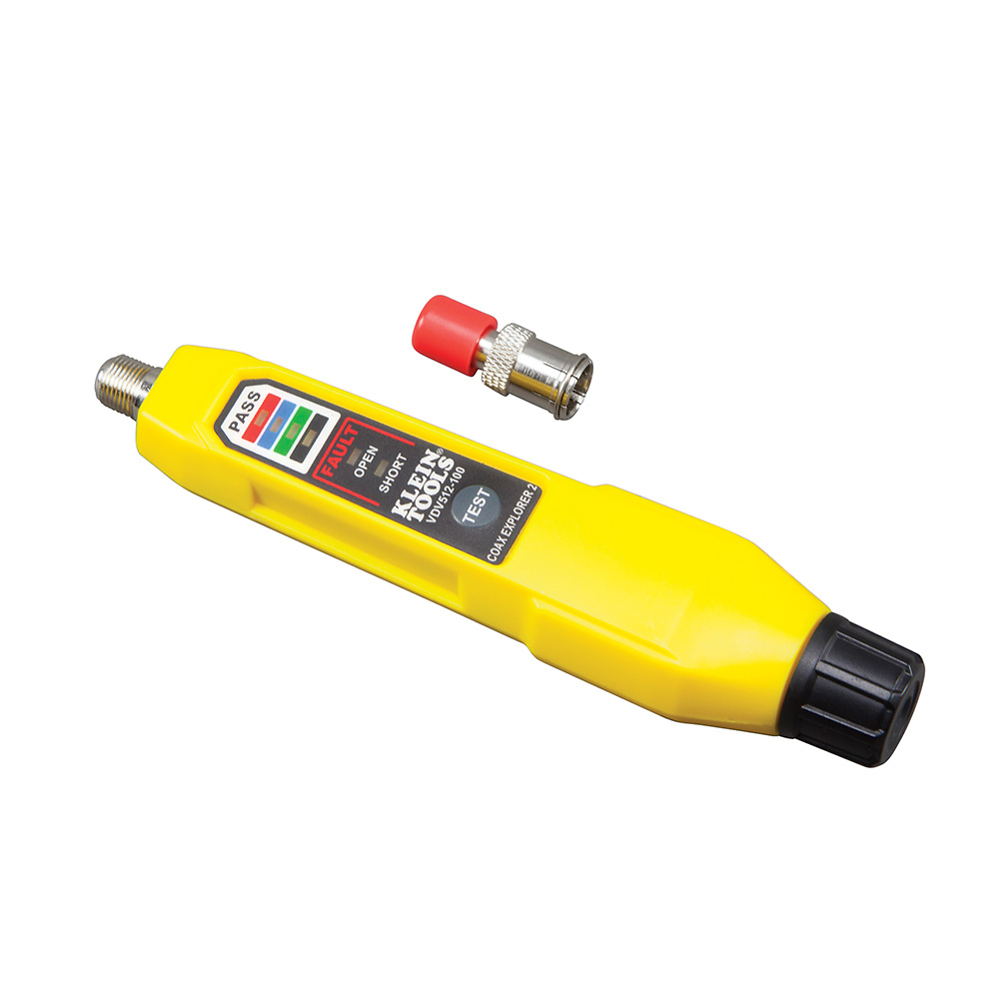 Klein Tools Coax Explorer 2 Cable Tester — Continuity Verification, LED Indicators, Compact Design, Model# VDV512-100