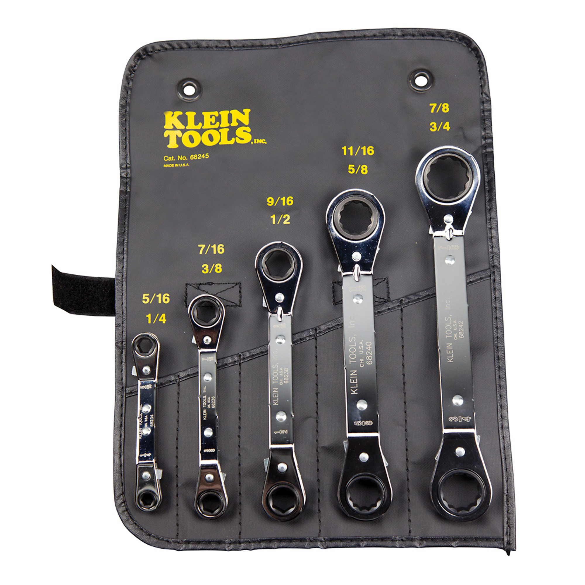 Reversible Ratcheting Box Wrench Set, 5-Piece, Model# 68245