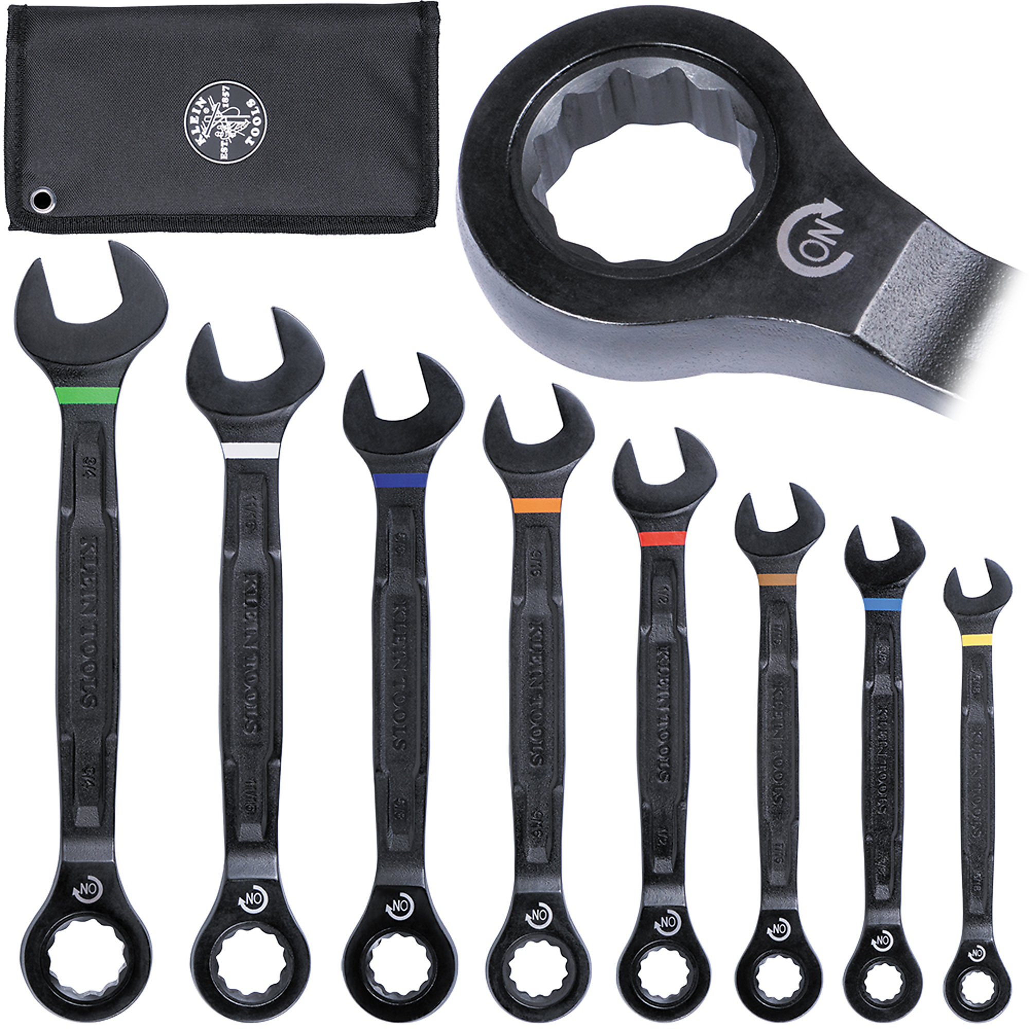 90-Tooth Ratcheting Combo Wrench Set, SAE, 8-Piece, Model# 69408G