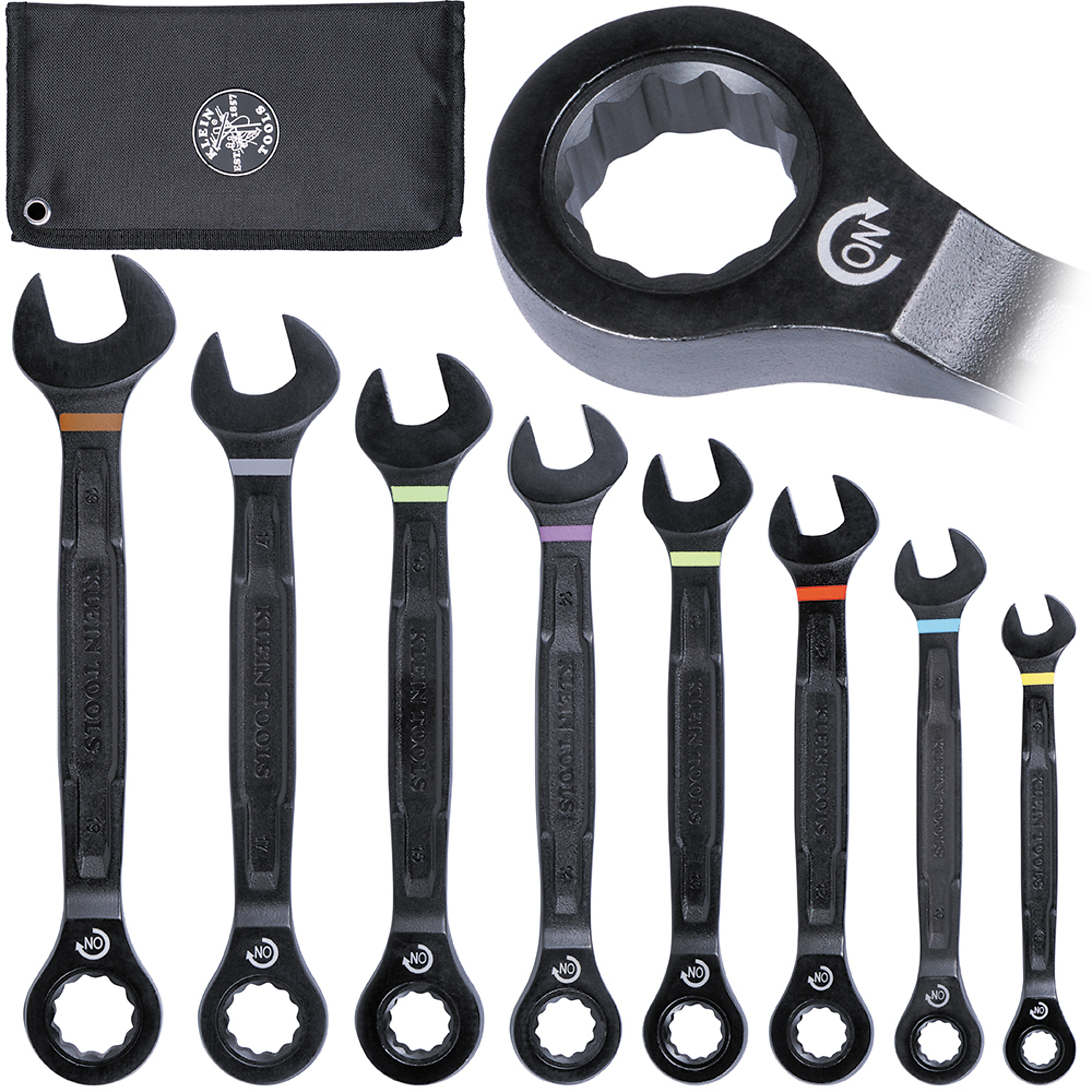 90-Tooth Ratcheting Combo Wrench Set, Metric, 8-Pi, Model# 69408MG