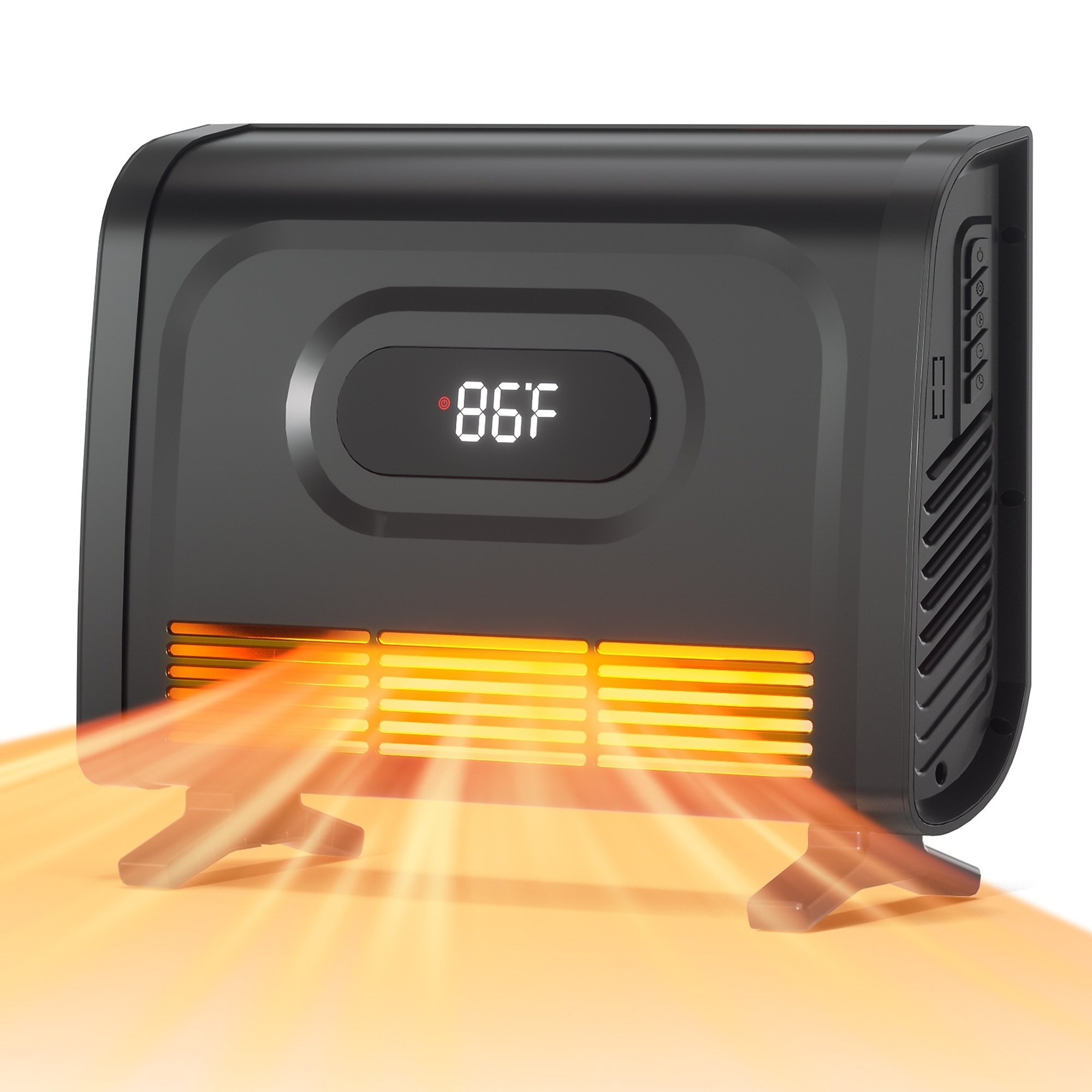 EdenDirect 1500W Convection Tower Electric Space Heater — Adjustable Thermostat, LED Display, Remote Control, Bathroom-Safe, Model# NTEIPH03