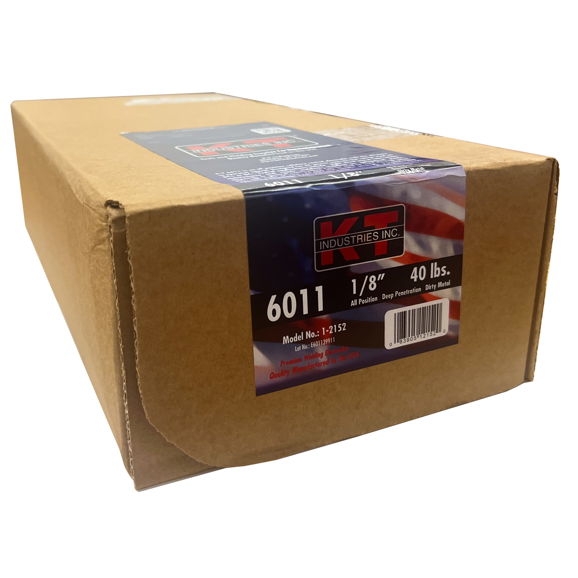 K-T Industries USA 6011 Electrode — 1/8in., 40 Lbs., All Position, Model# 1-2152