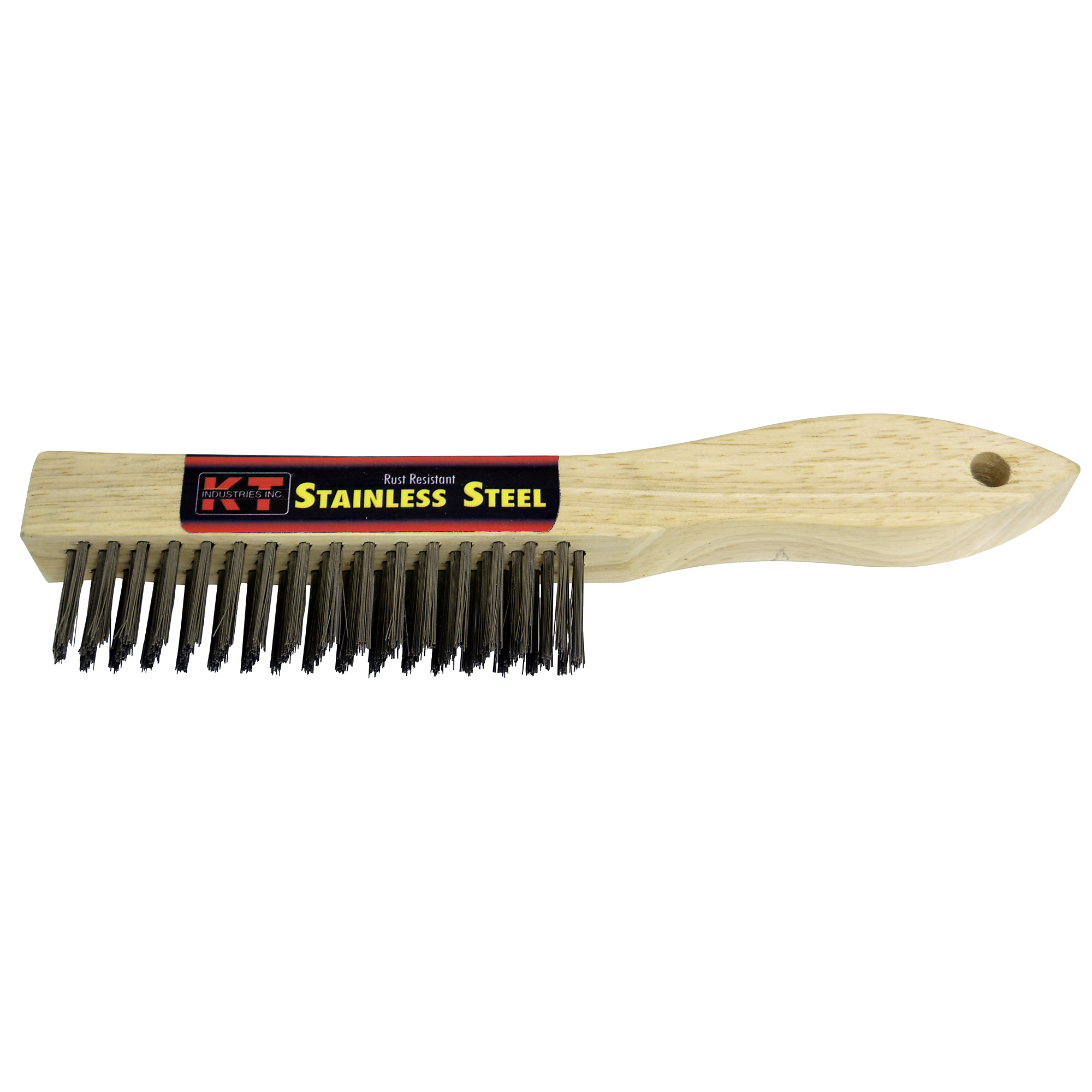K-T Industries Shoe Handle Brush — Stainless Steel, 5 1/4in. Brush Length, 10in. Overall Length, Model# 5-2215S