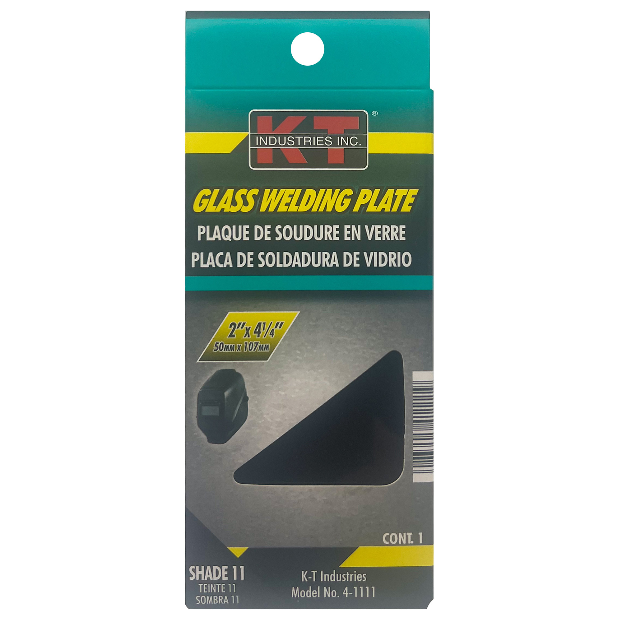 K-T Industries Welding Plate — 2in. x 4-1/4in., Shade 11, Model# 4-1111