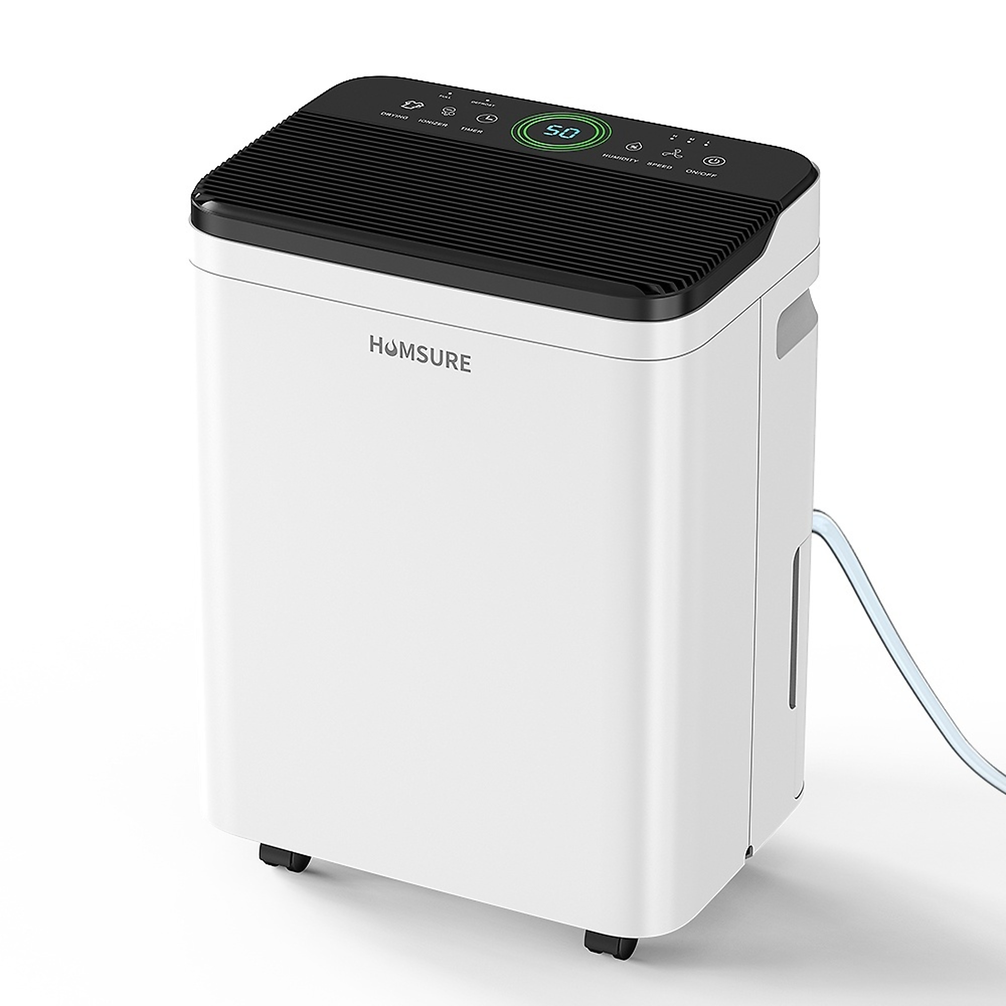 EdenDirect Dehumidifier — 53 Pints, 4,500 Sq. Ft. Coverage, Auto Defrost, Low Noise, Ion-Air Purifying, White, Model# NTEAP25-2007EE