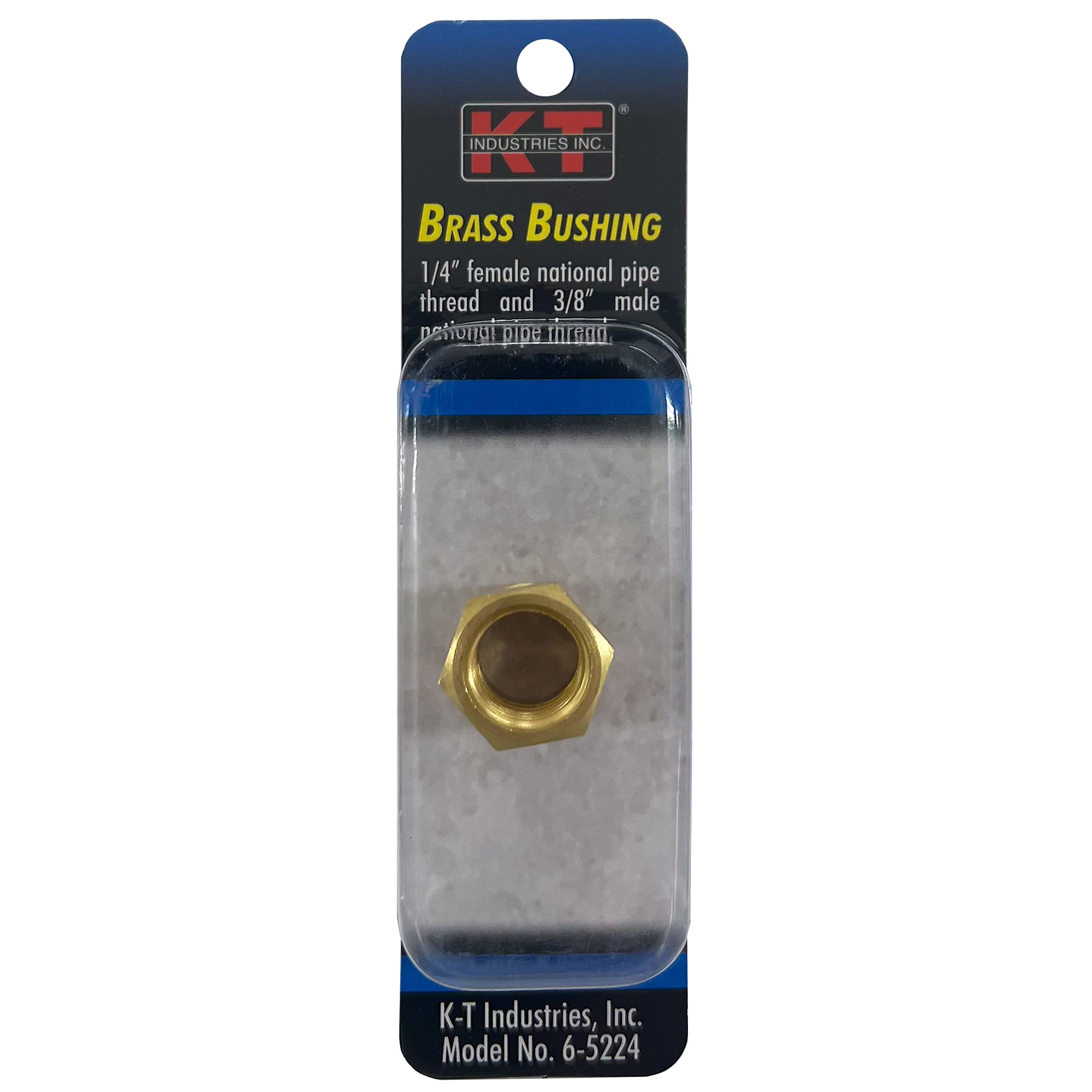 K-T Industries Bushing — 1/4in. Female NPT x 3/8in. Male NPT, Model# 6-5224
