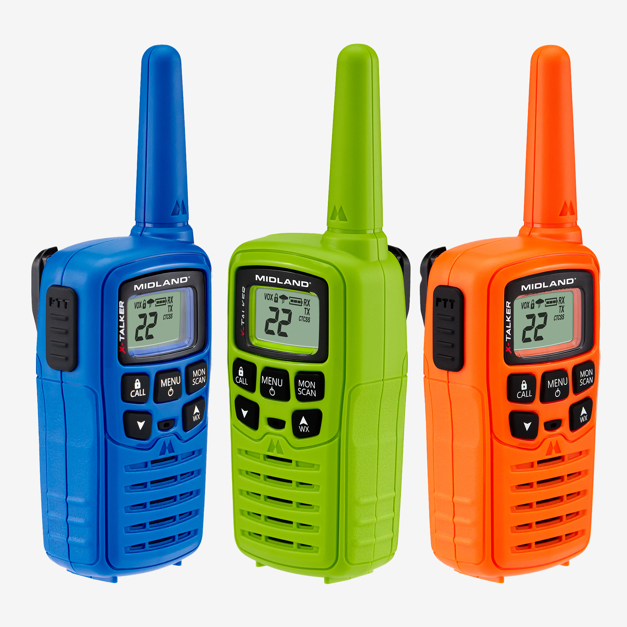 Midland X-Talker FRS Walkie Talkie — 20-Mile Range, 3-Pack, Model# T10X3M