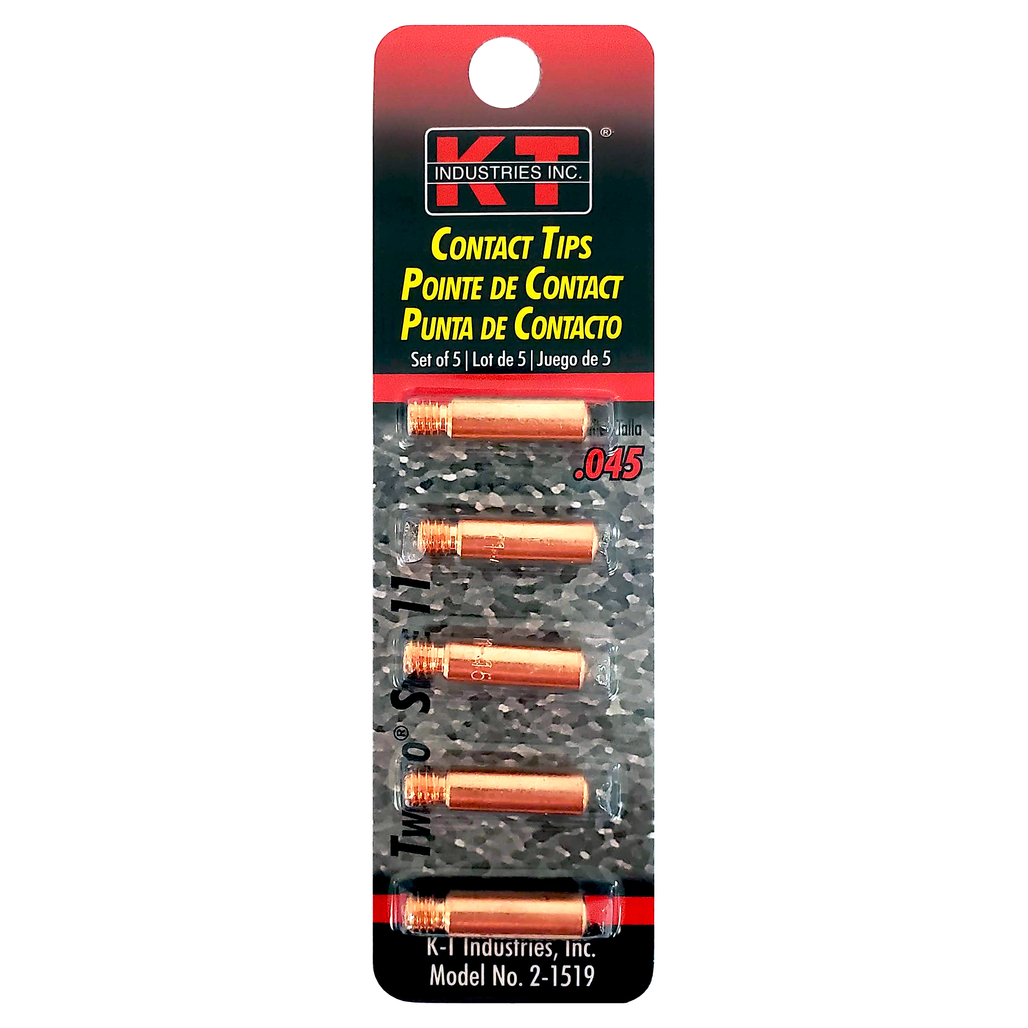 K-T Industries Tweco Style 11 Contact Tip — 0.045in., 5 Pk, Model# 2-1519