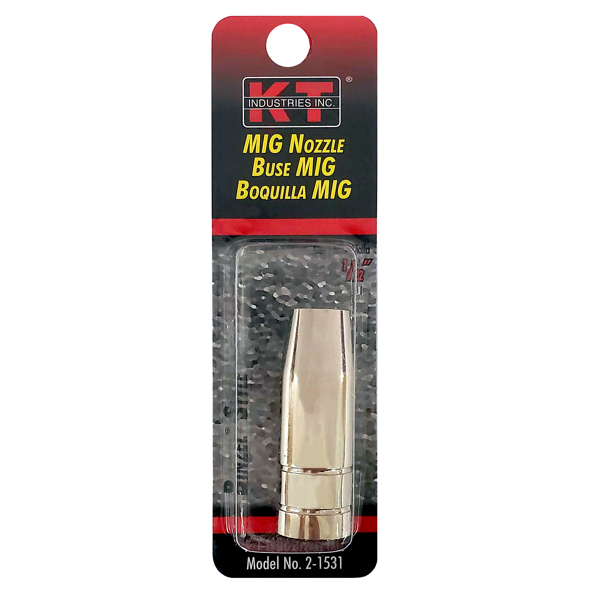 K-T Industries Binzel-Style MIG Nozzle — 1/2in. Opening, Model# 2-1531