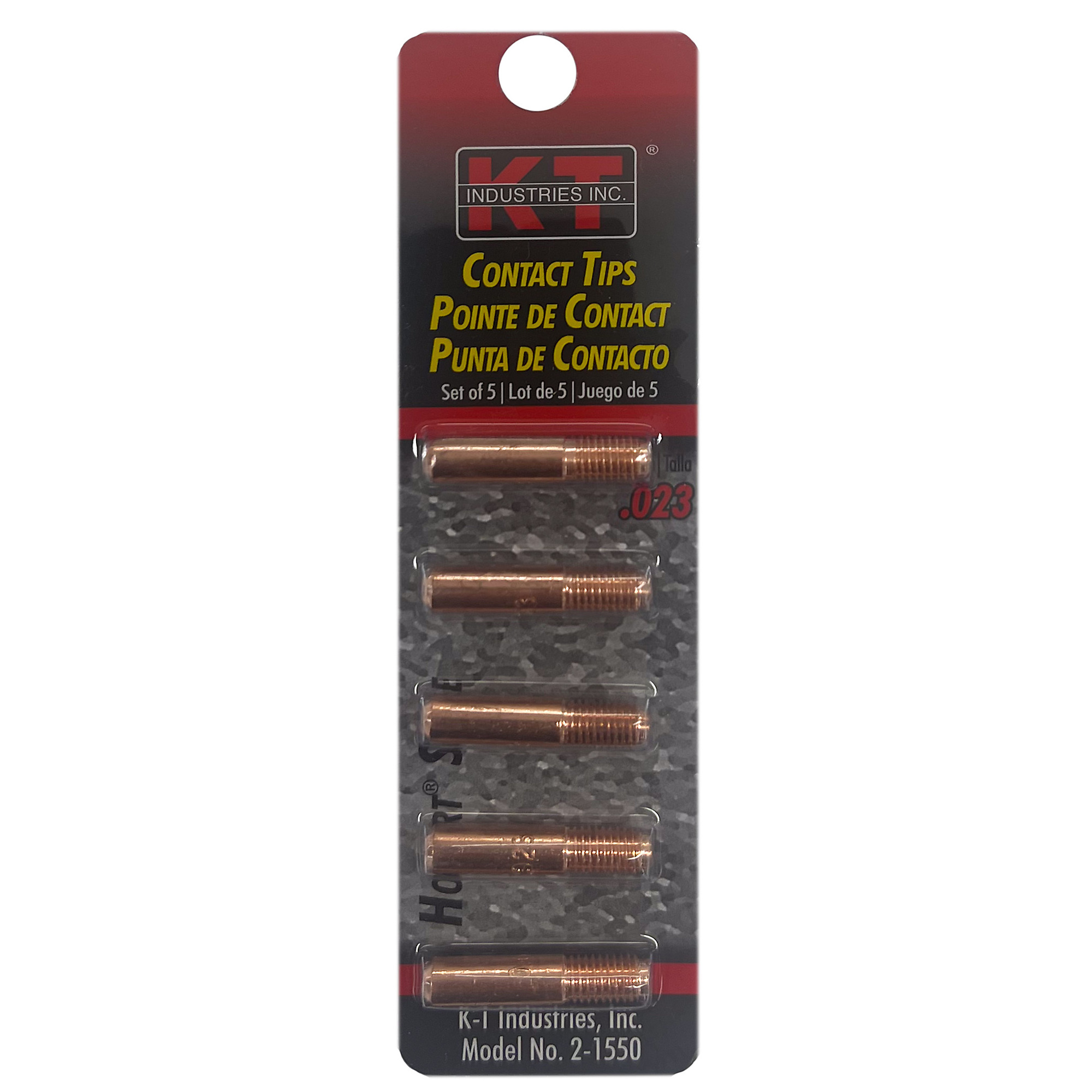 K-T Industries .023 Contact Tip Hobart — 5 Pk, Model# 2-1550
