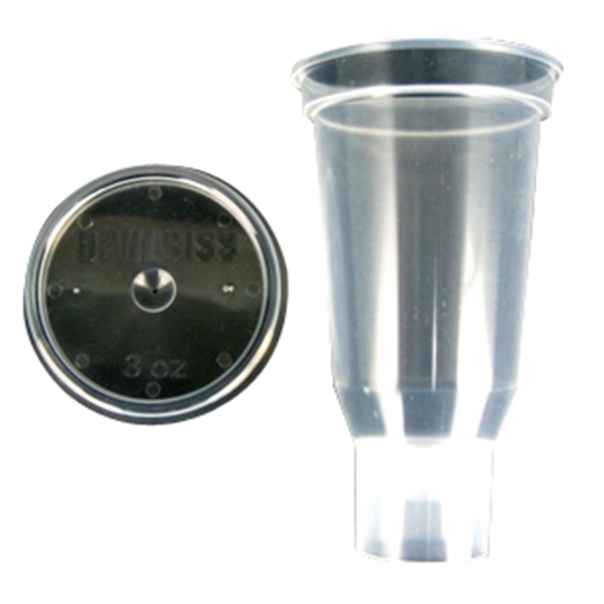 DeVilbiss Disposable Cup & Lid — 3 Oz., Vented, 24 Pcs, Model# DEVDPC-503-K24