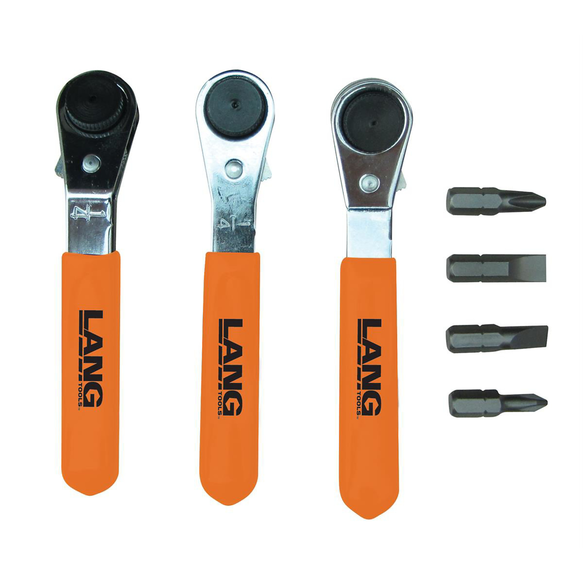 Lang Tools Kastar 7-Piece Offset Ratcheting Screwdriver Bit Set — Dual Material Comfort Grip, Model# KAS5278