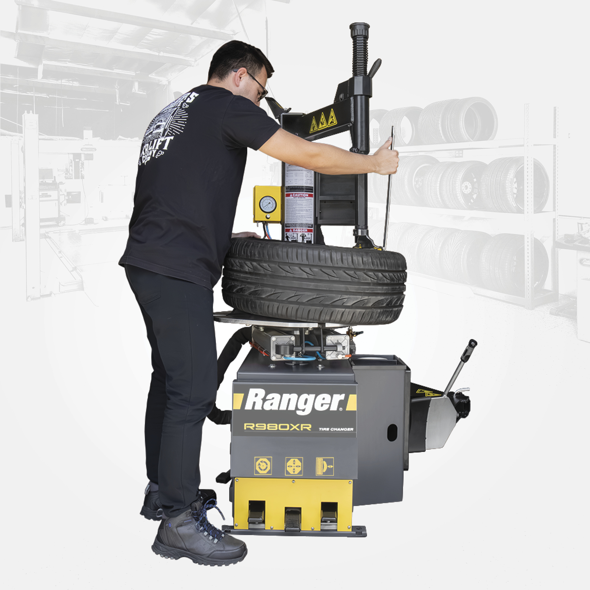 Ranger 110V Tire Changer — 30in. Capacity, Swing-Arm Design
