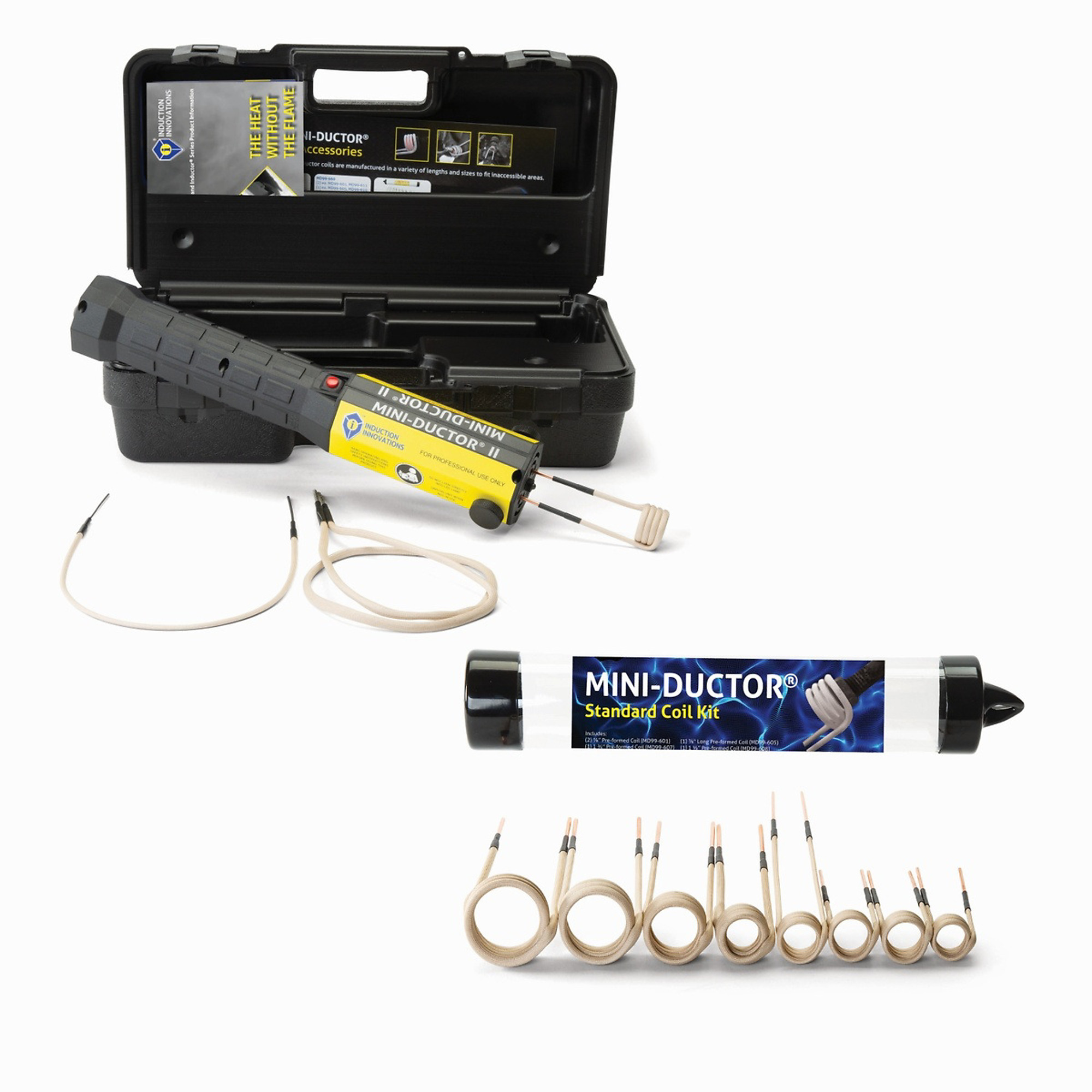 Induction Innovations Mini-Ductor II with Coil Kit — Handheld Induction Heater, Includes 4 Coils, Model# IDIMD-750