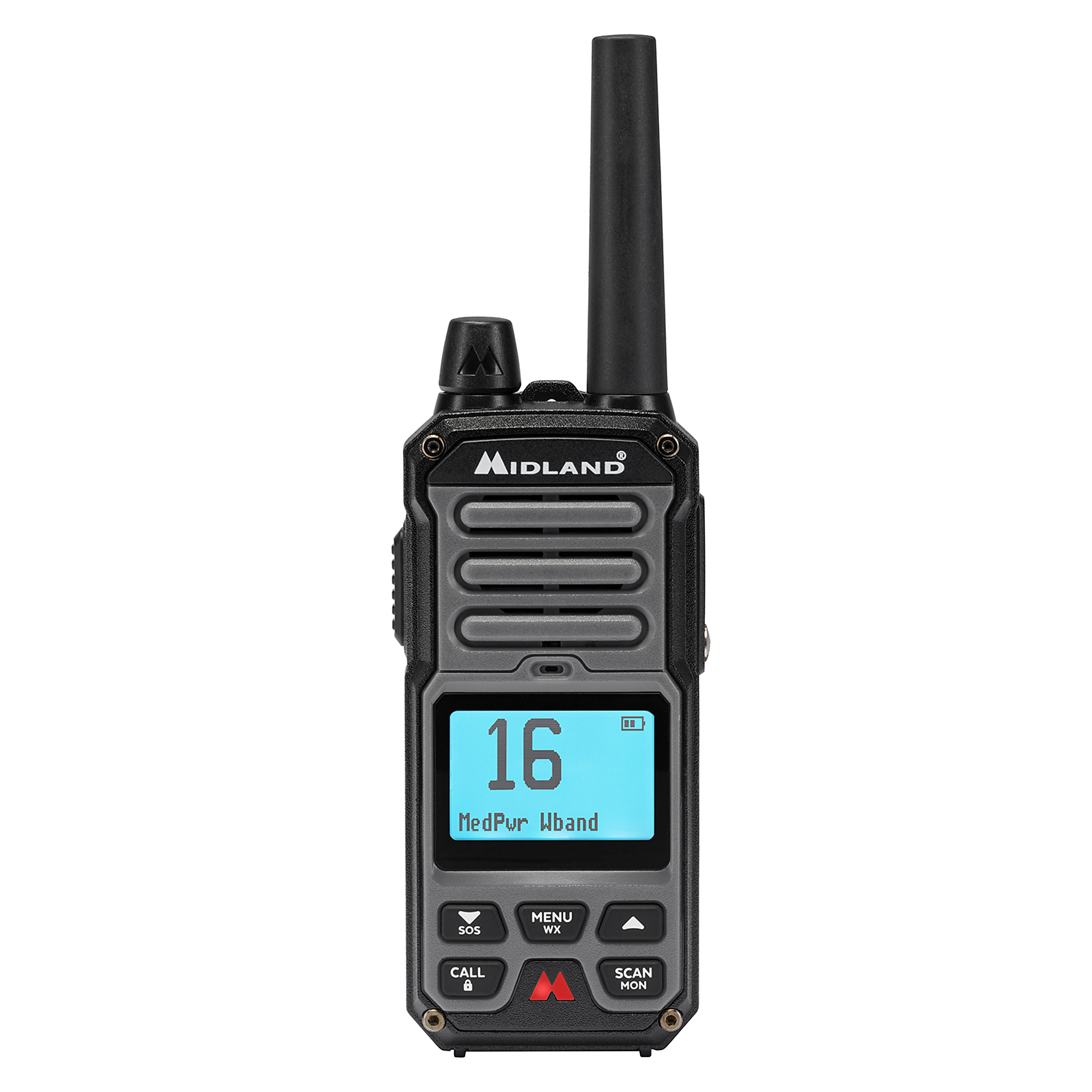 Midland GXT67 GMRS Walkie Talkie — 2-Pack, 5 Watts, IP67 Waterproof, Repeater Capability, Model# GXT67