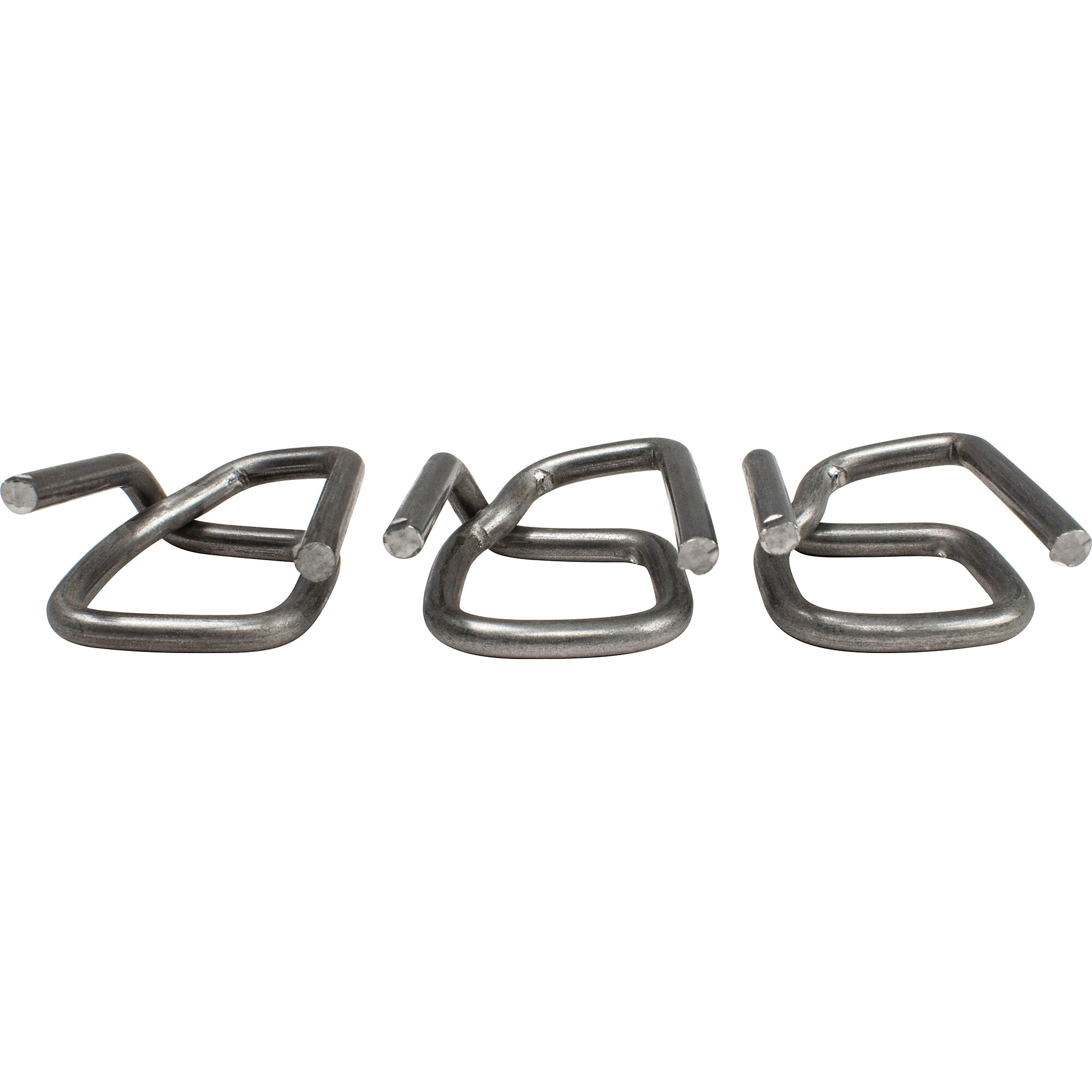 Encore Packaging Poly & Cord Buckles — 1/2in. Heavy-Duty Galvanized Wire, 1000 Pcs, Model# P12WB3-GA