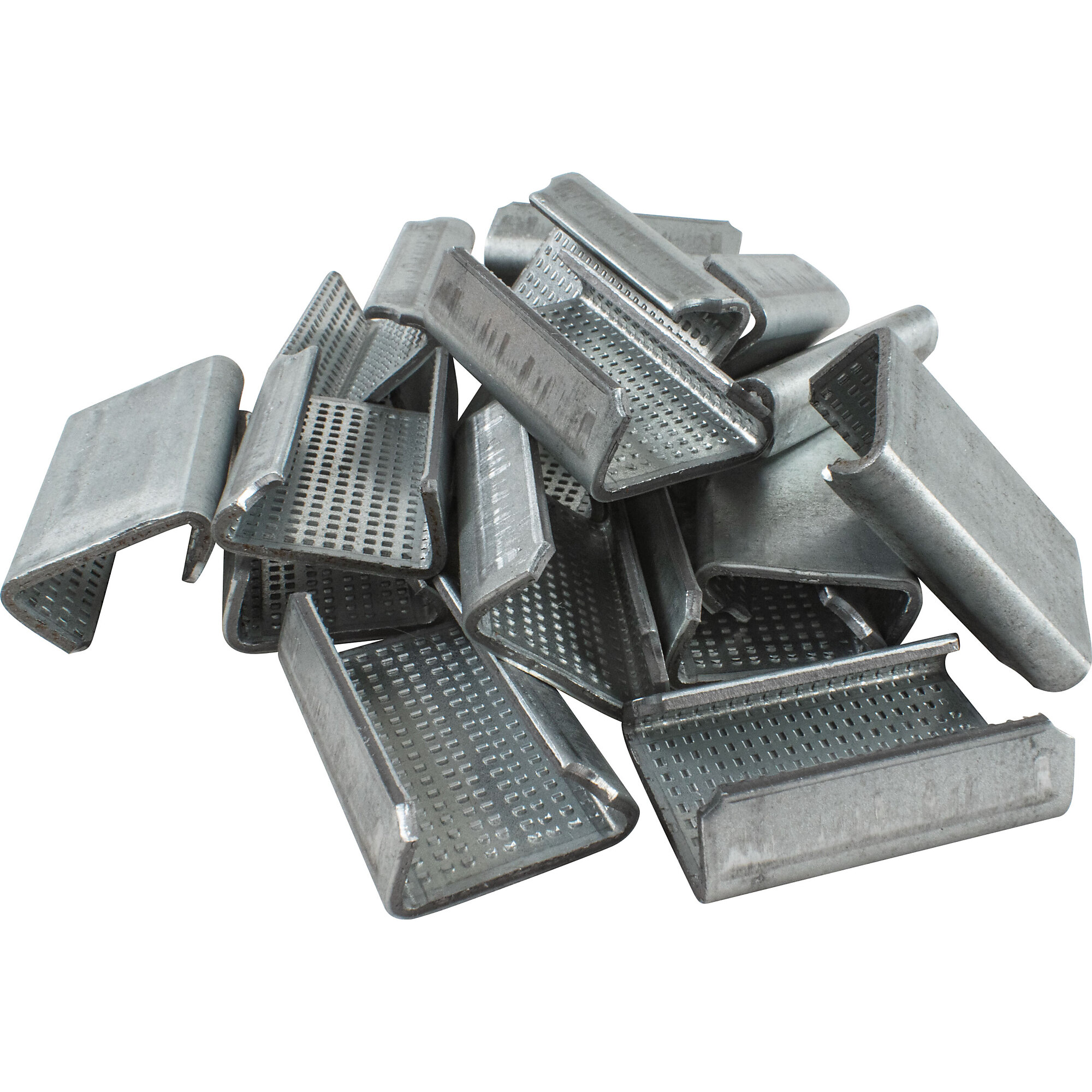 Encore Packaging Poly Seal — 3/4in. Symmetrical Seals, Serrated, 1000 Pcs, Model# P34SY4-1000