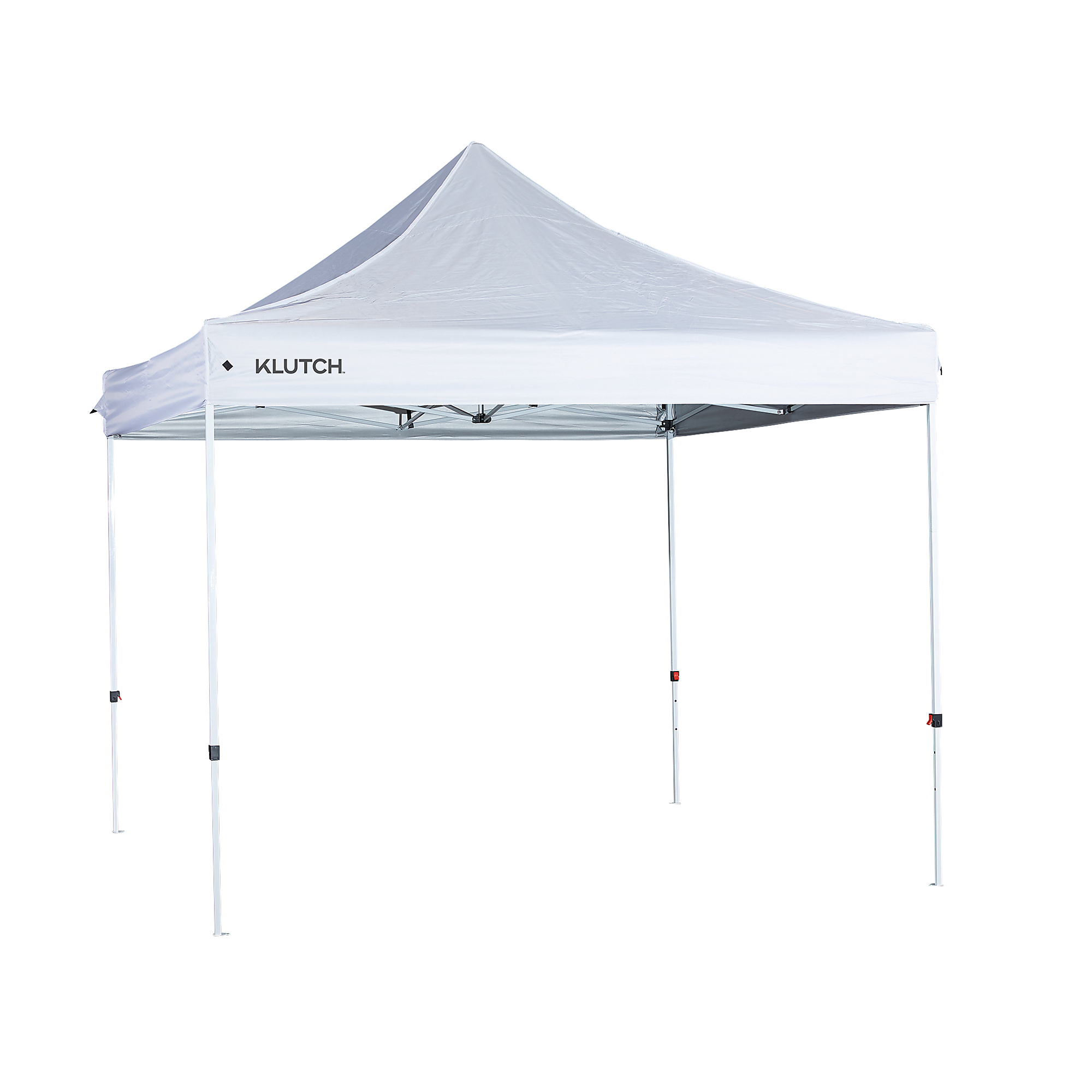 Klutch Pop-Up Canopy Tent, 10ft. x 10ft., Telescopic Legs, White, Waterproof