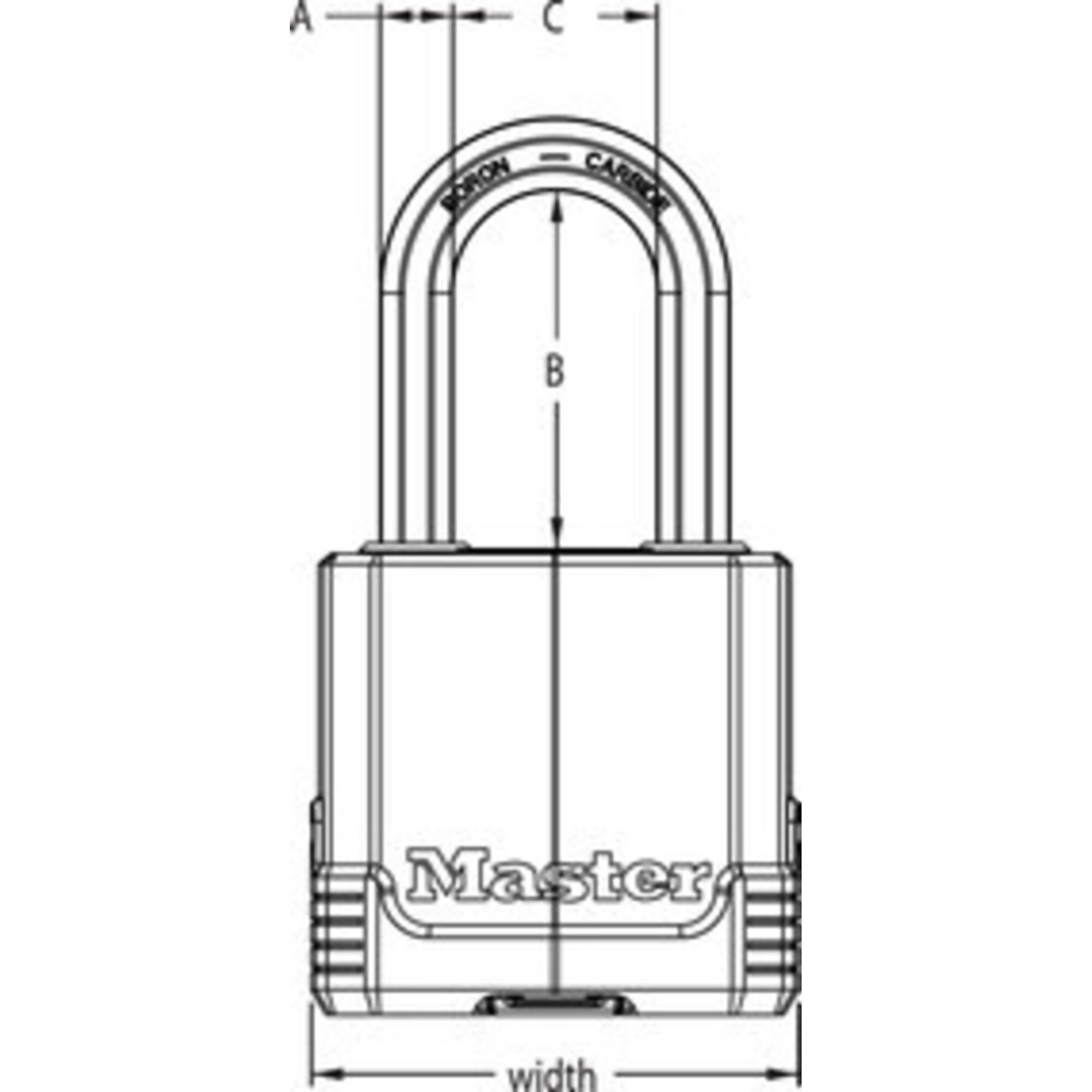 Master Lock Padlock Magnum Heavy Duty 1-7/8" x 5/16" Diameter x 1-1/2", with Key, 2 Pack, M115XTLFCCSEN